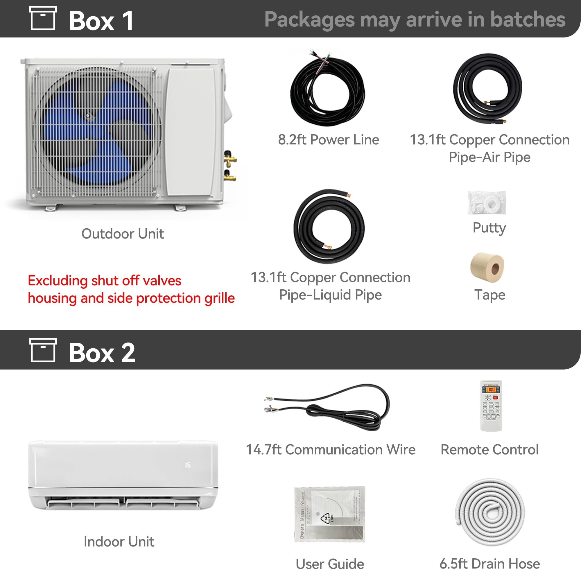 Dextrus 18000 BTU Mini Split Air Conditioner Heat Pump System, 21 SEER2 Ductless AC for 1250 Sq. Ft, WiFi Enabled with Alexa Compatibility (White) t77l1