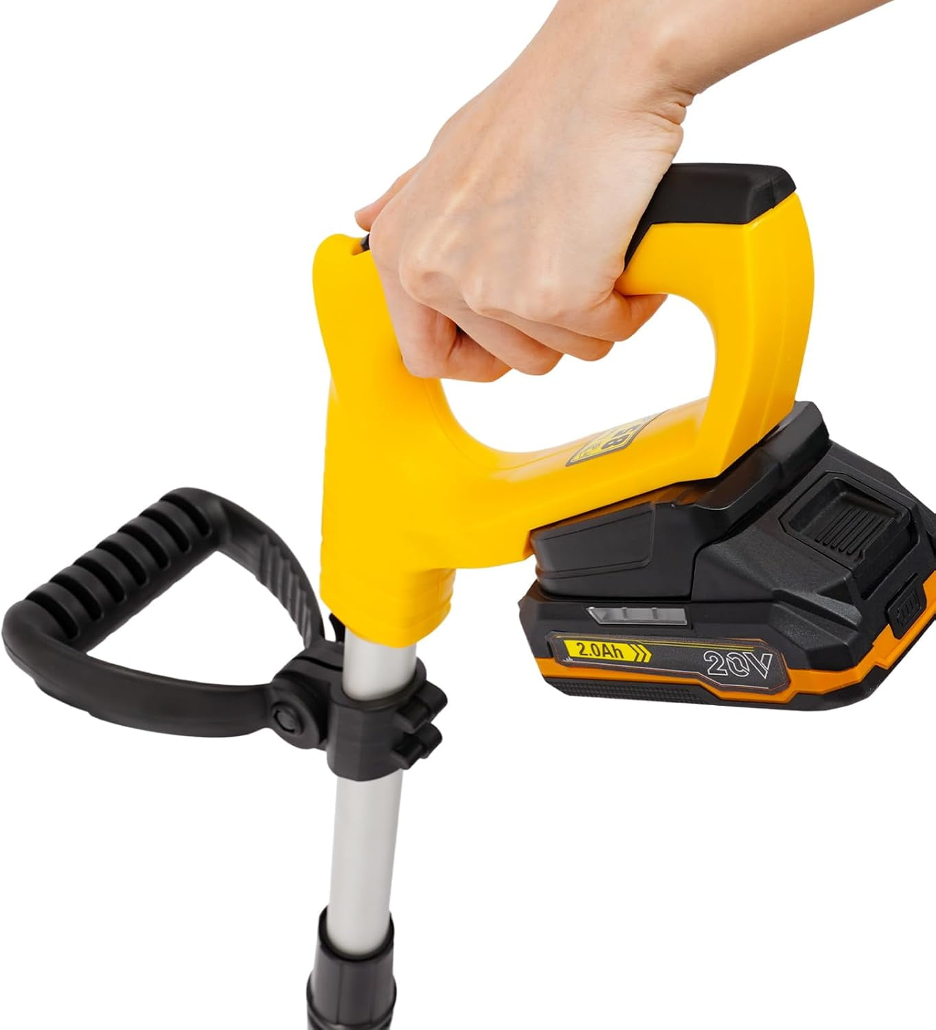 Generic 20V Cordless Electric Garden Tiller Cultivator (Adjustable Shaft, 8.38 lb) qbyu1