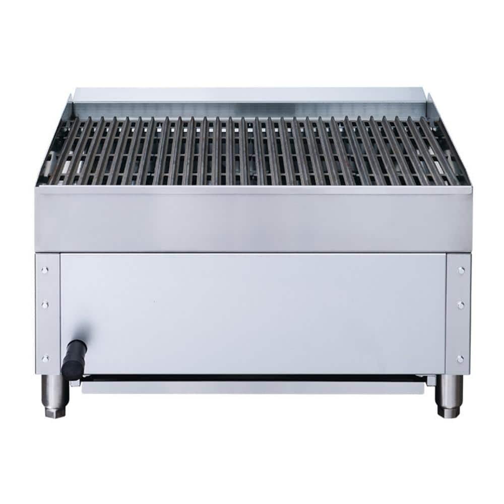 Elite Kitchen Supply Heavy-Duty Countertop Radiant Charbroiler, Stainless Steel (24 in) s9sny
