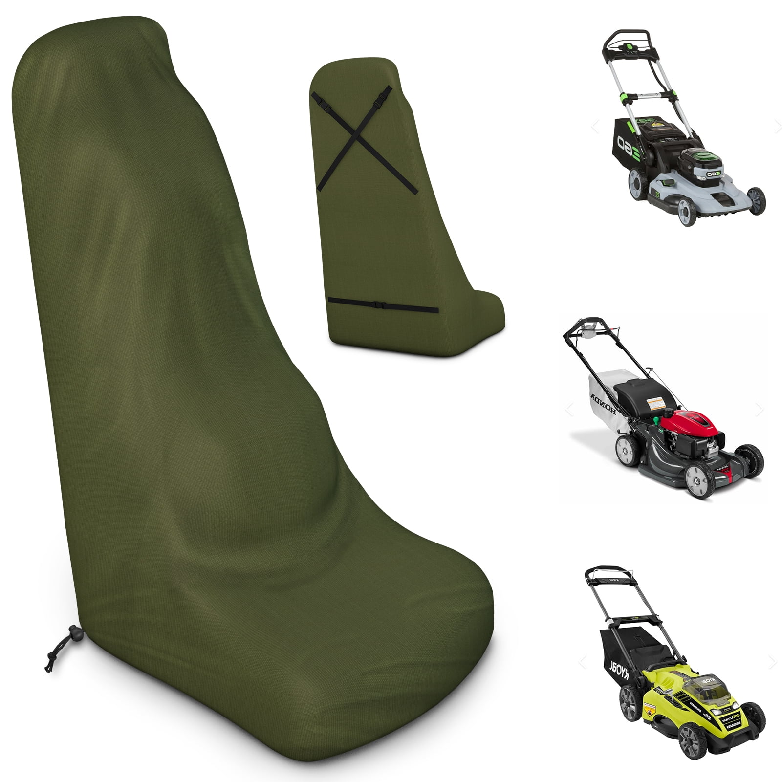 Zenicham Lawn Mower Cover, Heavy-Duty Waterproof Outdoor Push Mower Protection (Green, 78x23x50 in) 62kq8