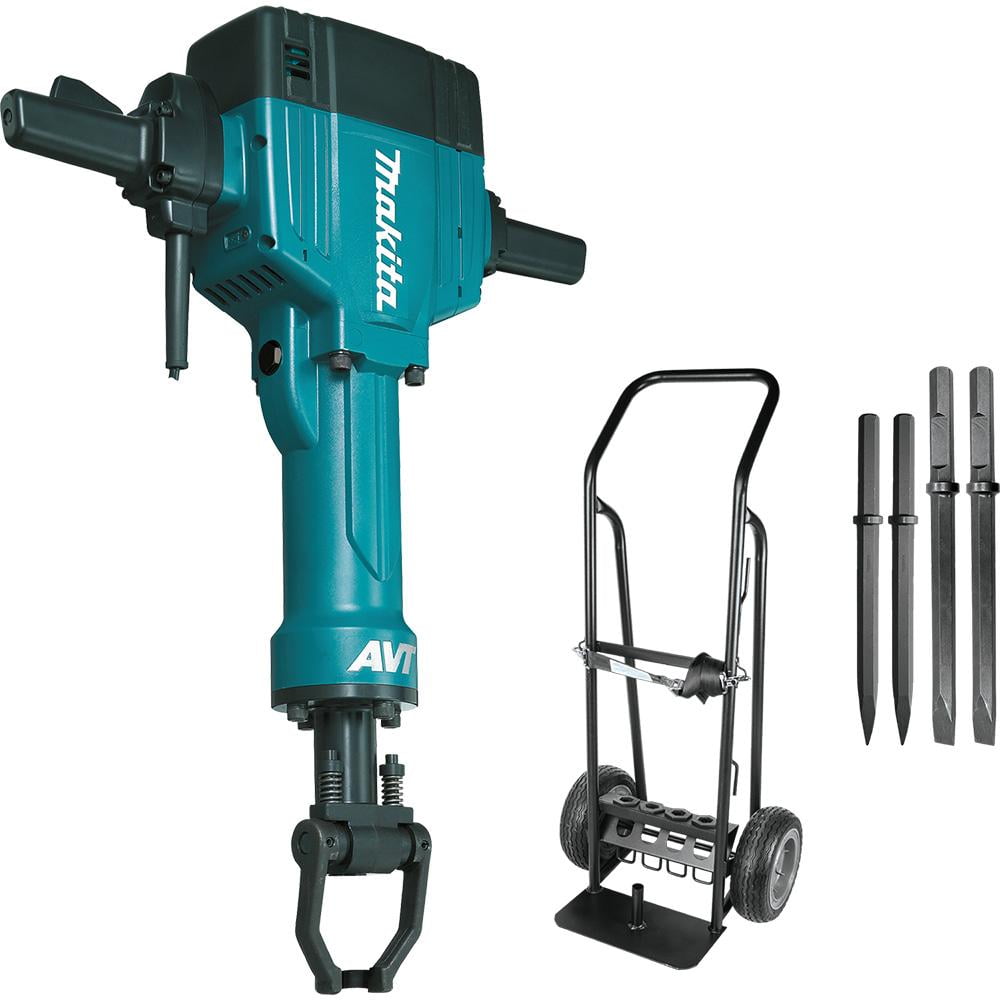 Makita 1-1/8 in Hex Breaker Hammer with AVT and Cart (70 lb) 7ku5m