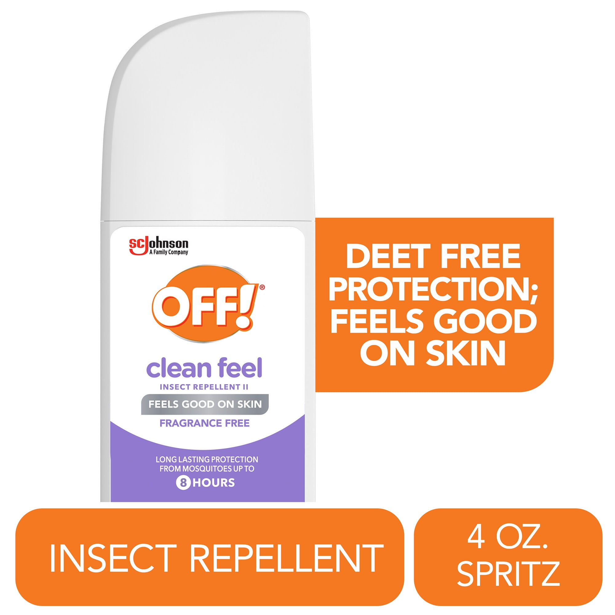OFF! Clean Feel Picaridin Mosquito Repellent Spritz, Fragrance Free Bug Spray (4 oz) klq5i