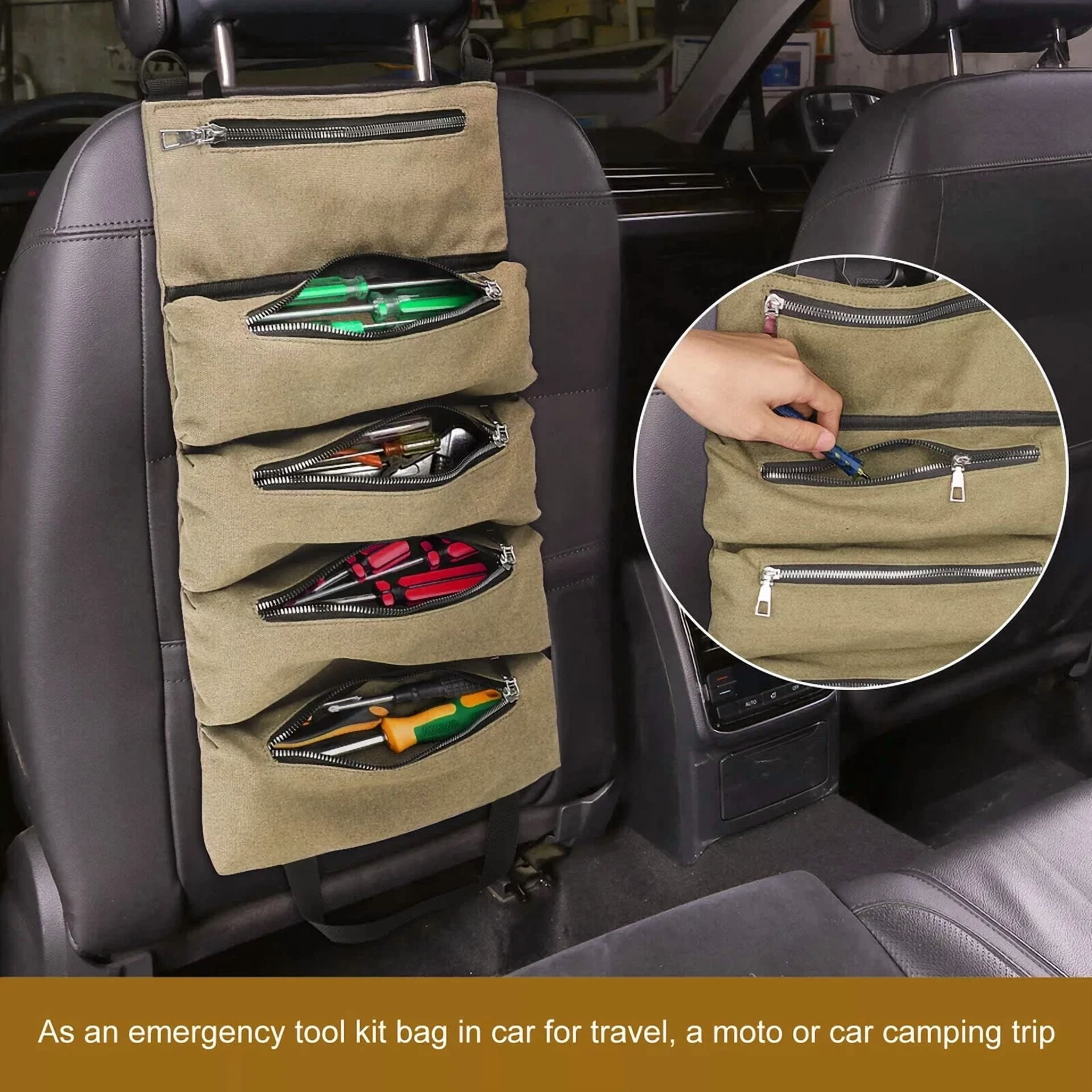 Knack Roll Tool Organizer, Waterproof Multi-Purpose Wrench Pouch and Hanging Carrier (18 in x 12 in) 3mgwp
