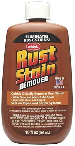 Whink Rust Stain Remover Liquid for Toilets Sinks and Fabrics (10 oz) mkyug