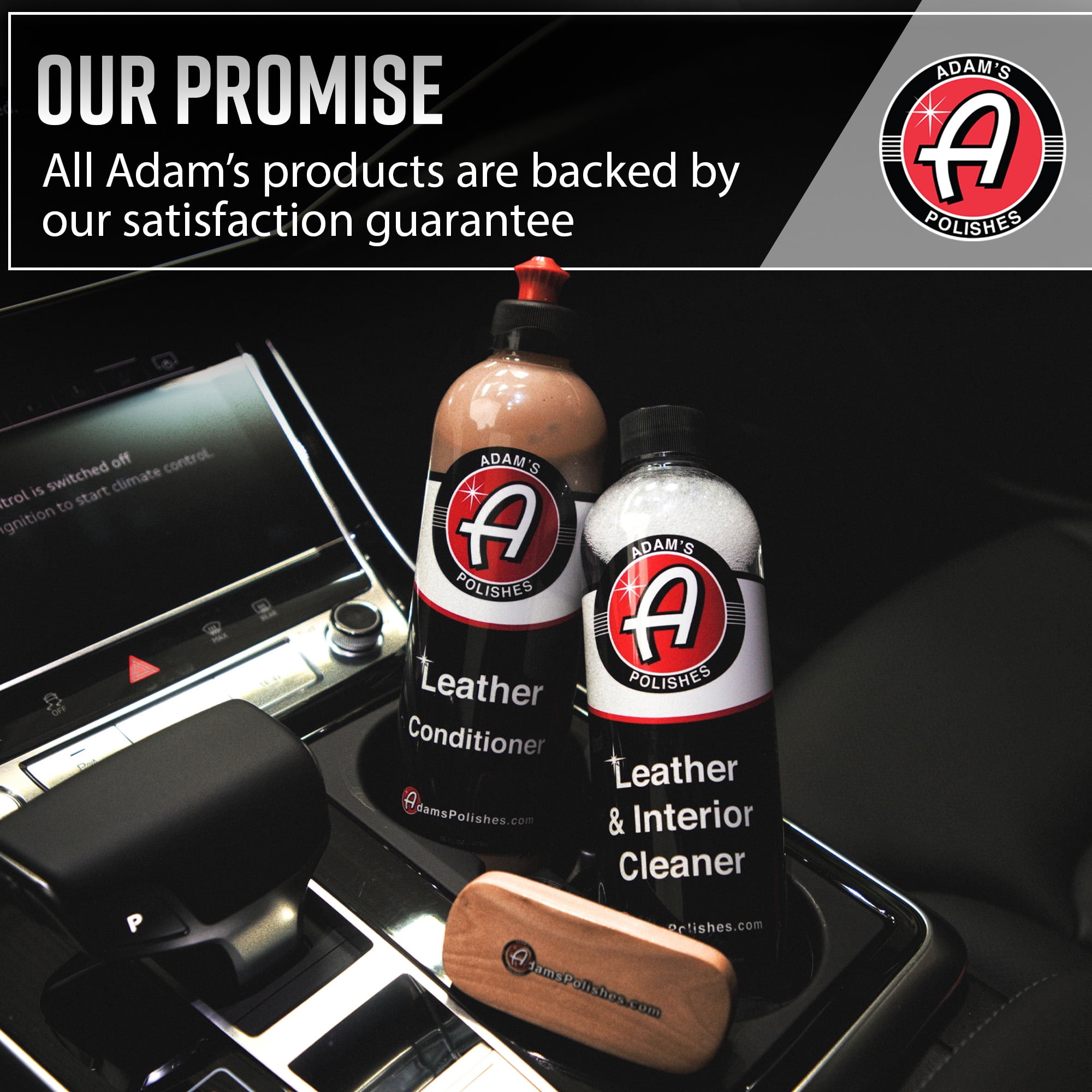Adam's Polishes Leather & Interior Cleaner, Professional Grade Multi-Surface Auto Detailer (16 fl oz) uynnn