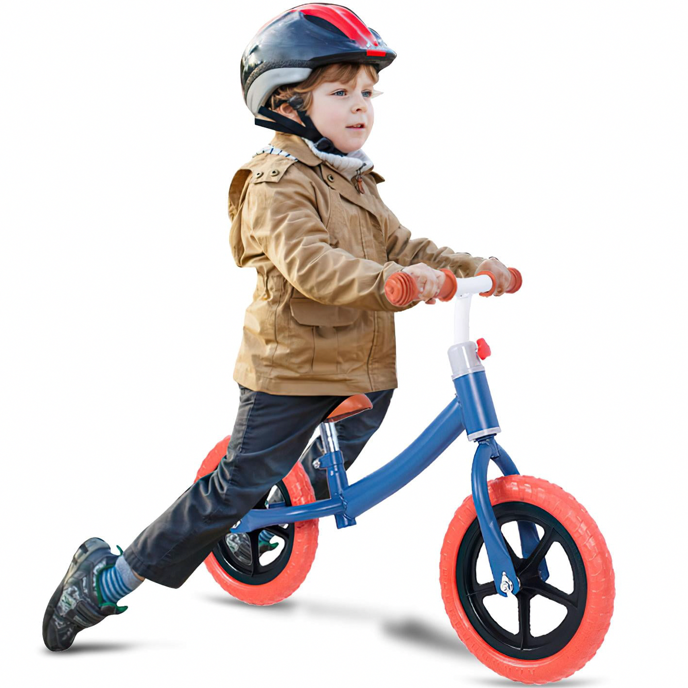 Eotvia Kids Balance Bike, Lightweight Carbon Steel Toddler Bicycle with Adjustable Seat (10 in) ruav5