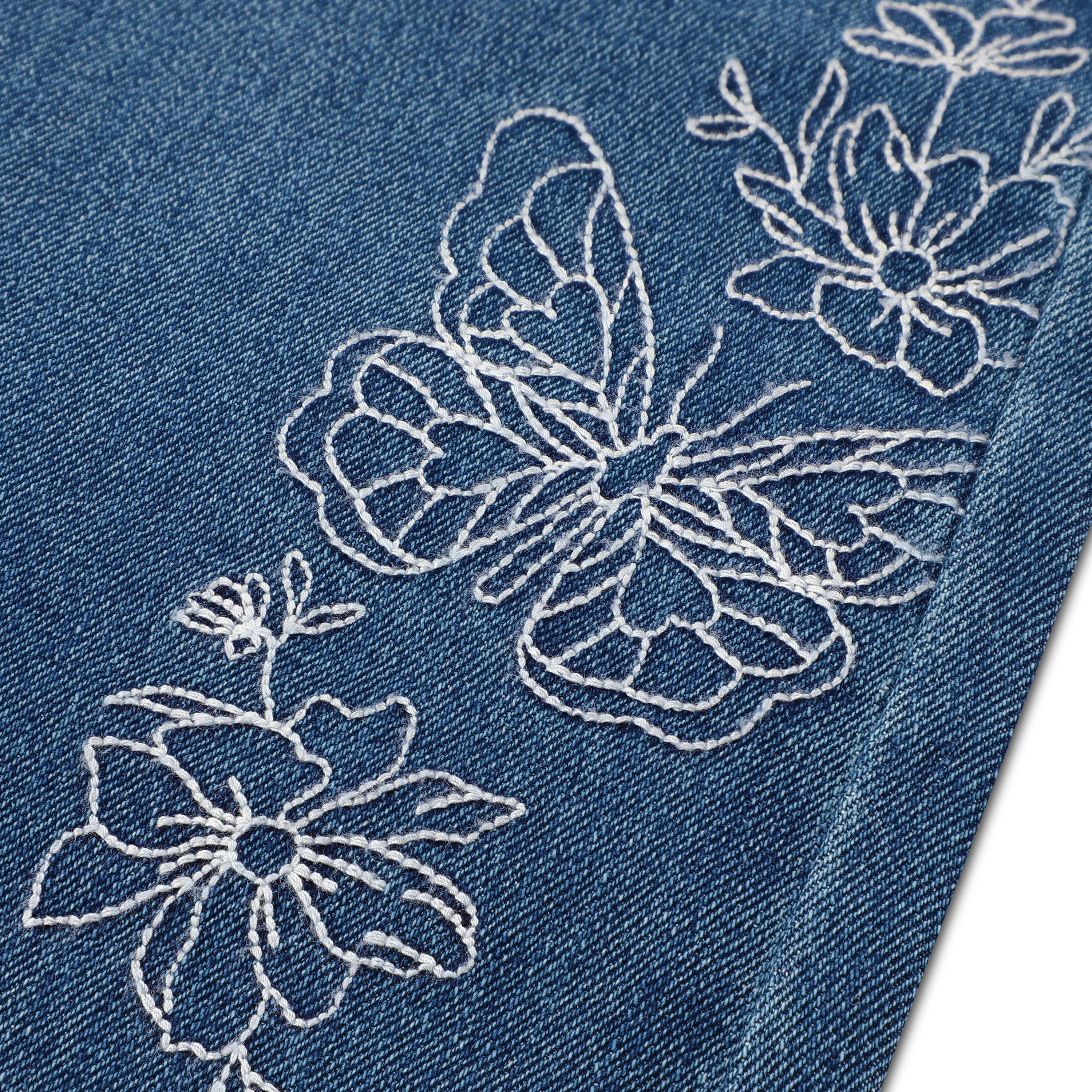 Levi Strauss Signature Girls Butterfly Embroidered Flare Jeans (Blue, Size 5-18) 3gww5