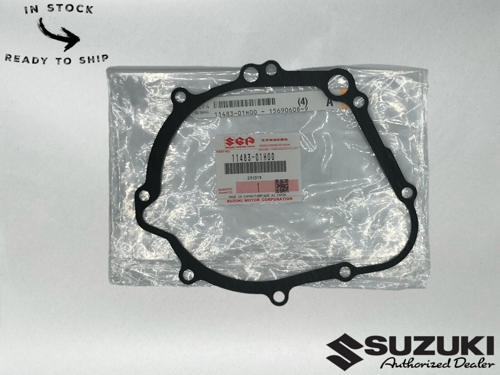 Suzuki Genuine OEM Left Crankcase Cover Gasket (11483-01H00) muizq