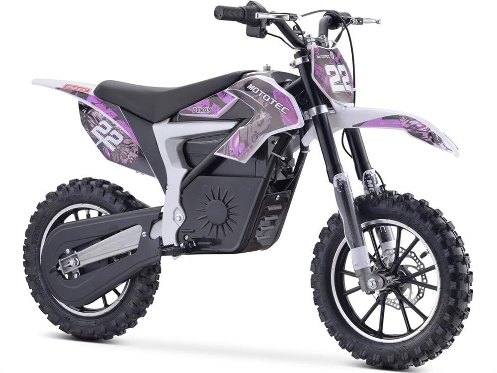 MotoTec Demon Electric Dirt Bike 36V 790W Lithium Powered (Purple, 49 in x 22 in x 32 in) 4jefy