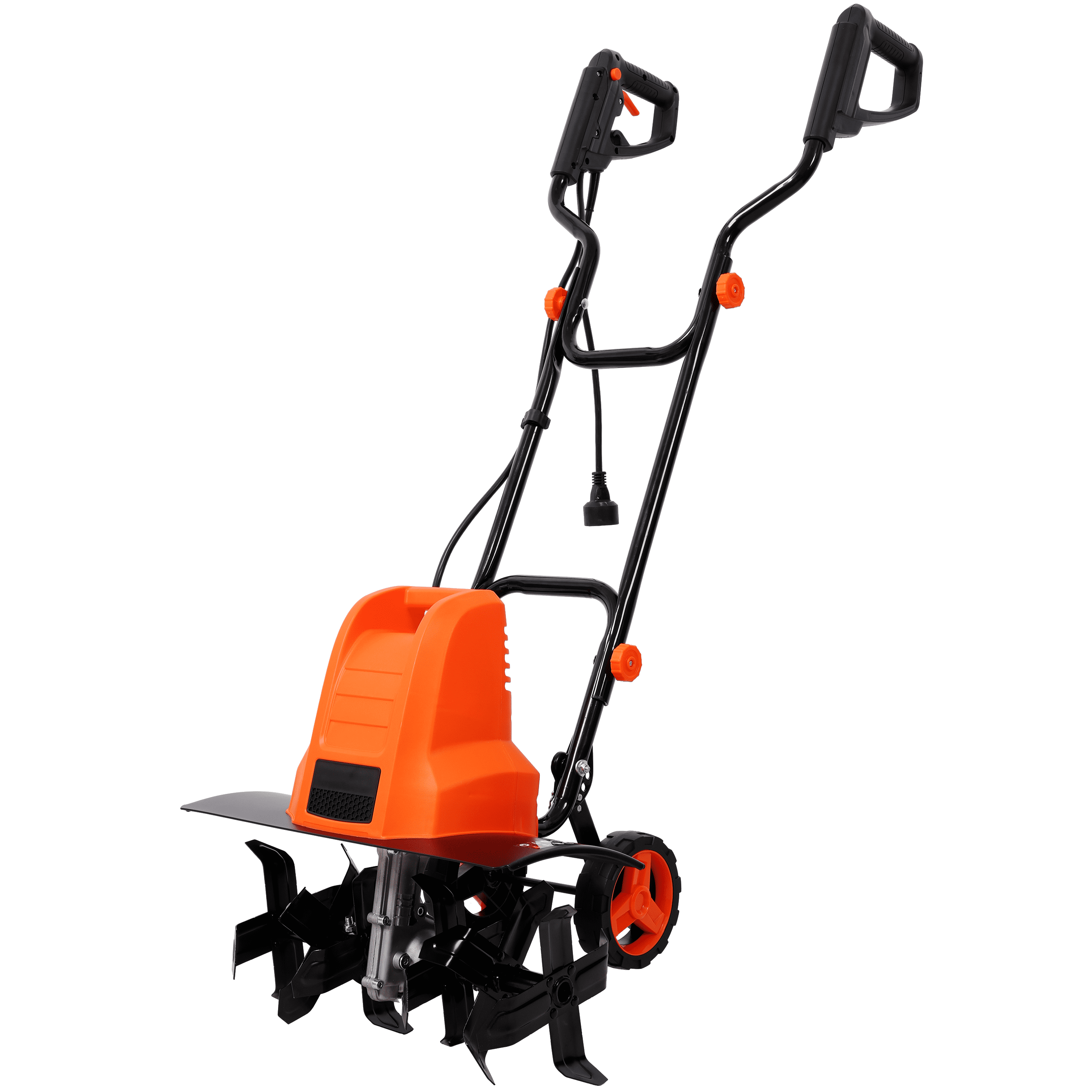 PuppyCheer Electric Garden Tiller, 13.5 Amp Corded Cultivator with 24 Steel Tines, Adjustable Wheels (Black, 18 in Width) bvdvg