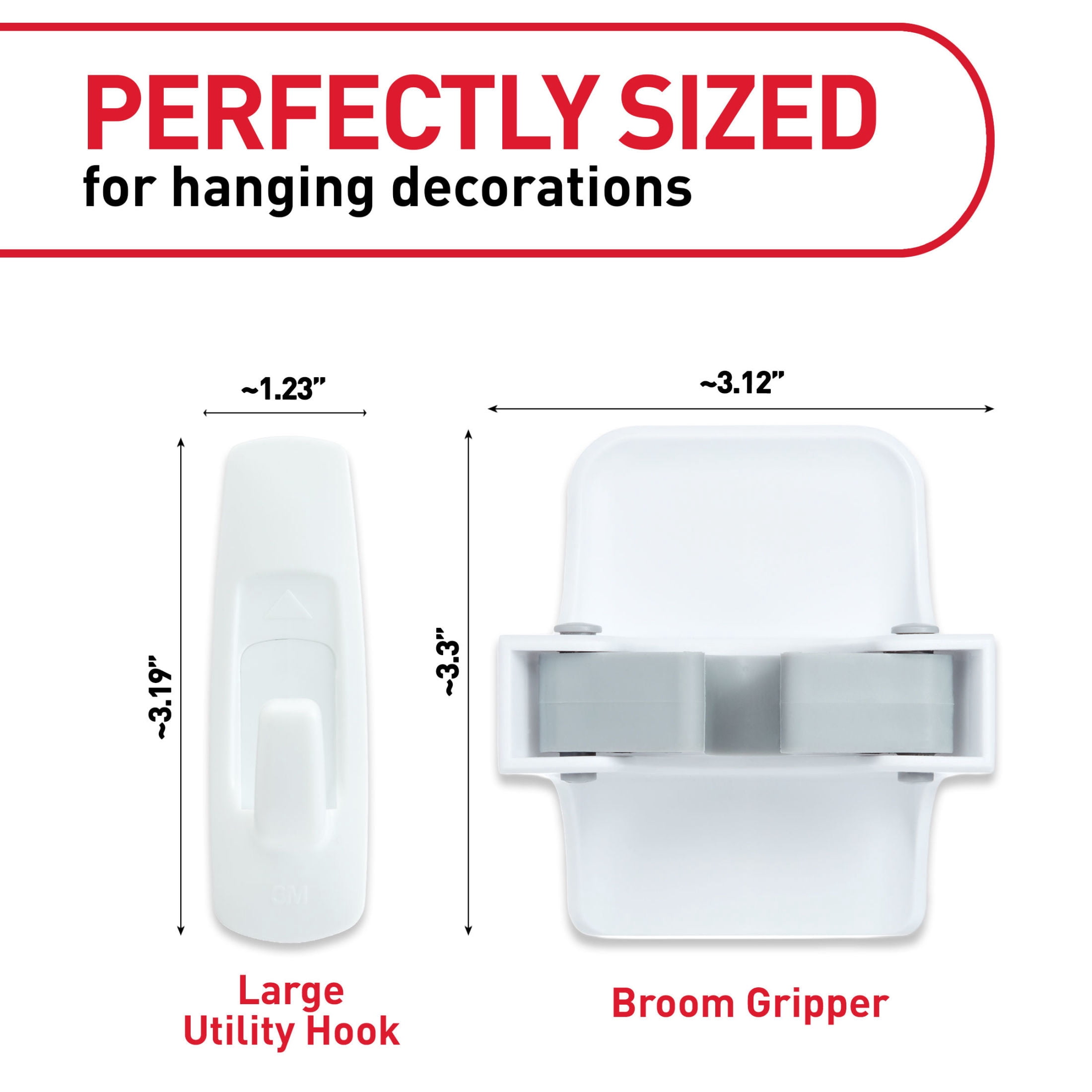 Command Pantry Organization Kit, Damage-Free Adhesive Wall Hooks and Broom Grippers (White, 5 lb Capacity, 4-Piece Set) g84qw