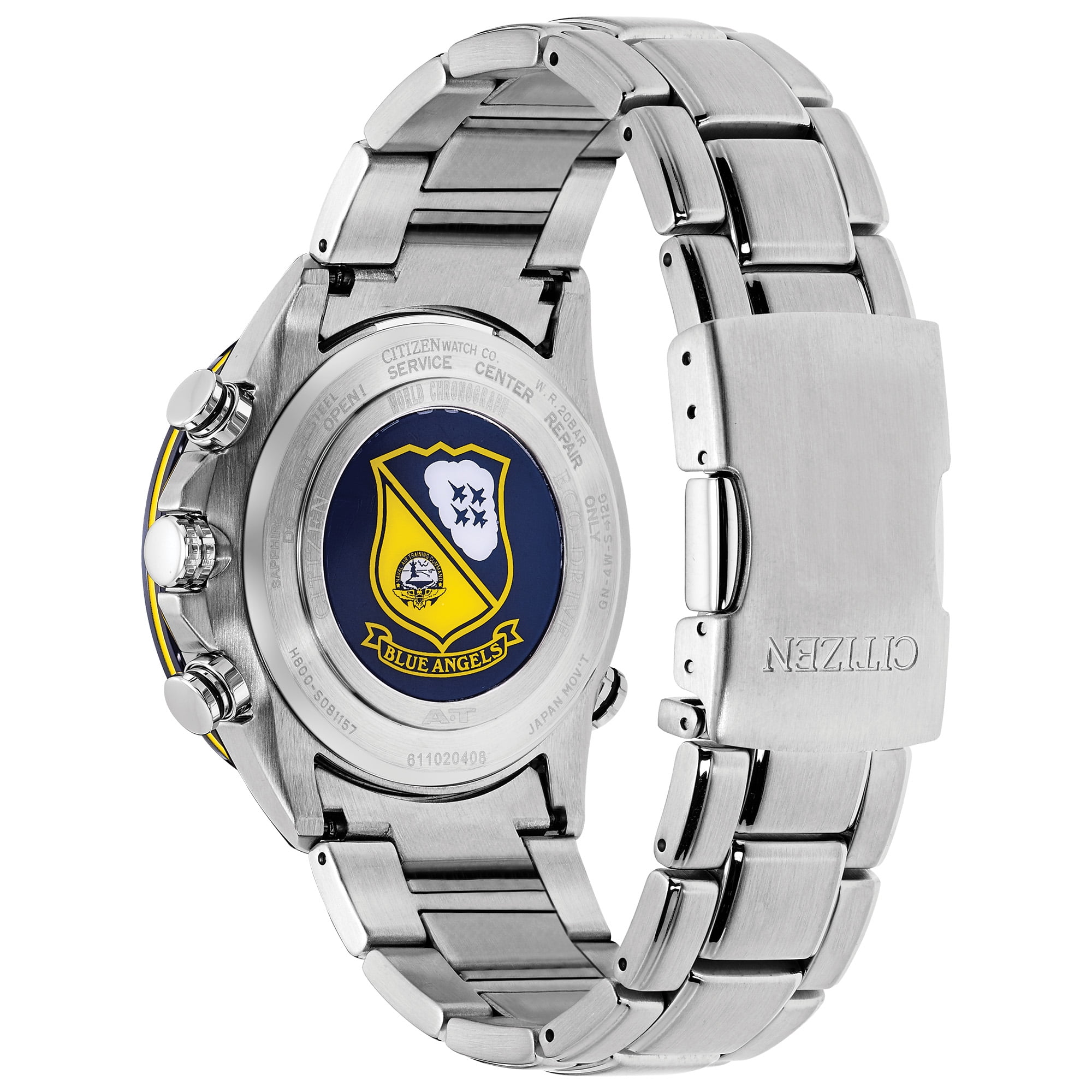 Citizen Eco-Drive Blue Angels World Chronograph A-T Men's Watch (Blue, 43 mm) 97unj