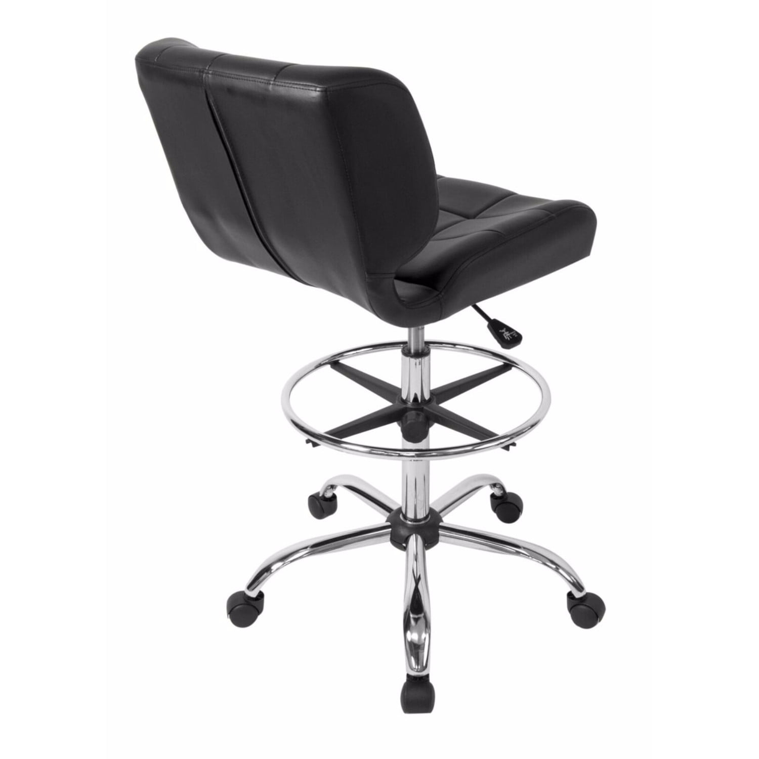 Studio Designs Height Adjustable Swivel Drafting Chair with Footring (Black, 24.5 in W x 24.5 in D x 41 in H) rbug7