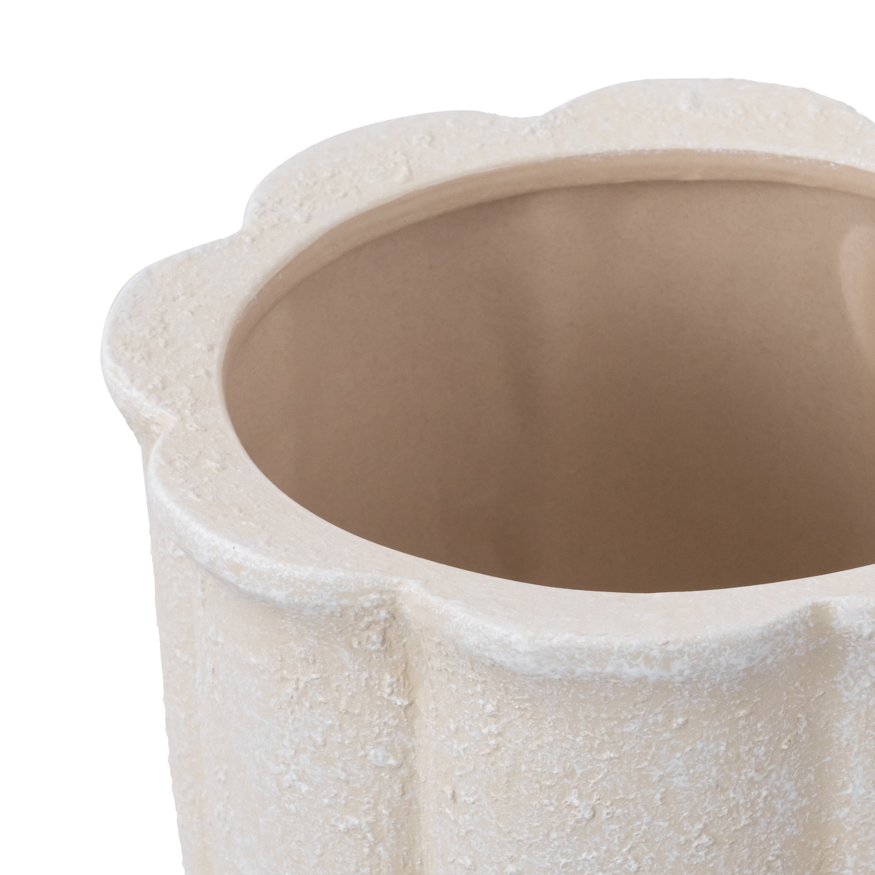 My Texas House Ceramic Flower Planter, Elegant Decorative Pot for Indoor and Outdoor Use (Peach, 8.2 in Diameter x 6.5 in Height) dp4zh