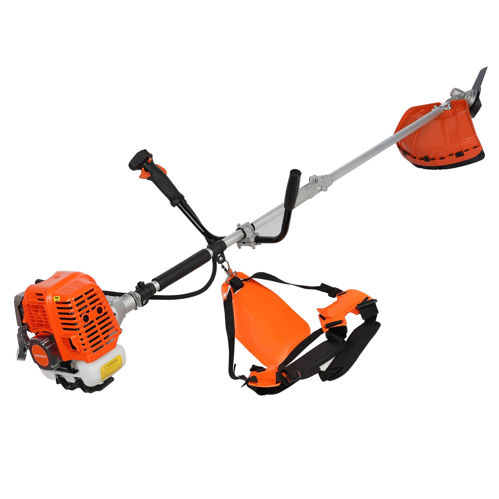 AQMD 52cc Gas String Trimmer and Brush Cutter 2-in-1 Lawn Edger (Orange, 16-inch) ksel9