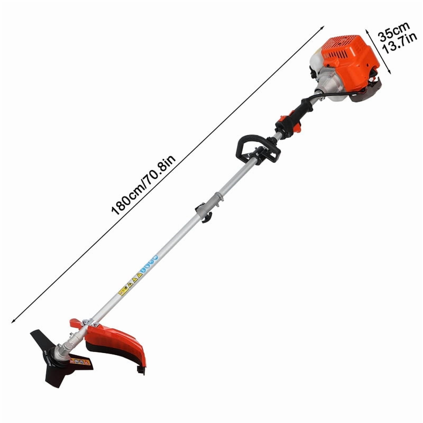 WETS 52cc 2-Stroke Gas Powered Multi-Functional 5-in-1 Garden Tool Set (Orange, 1 Set) 4ncvt