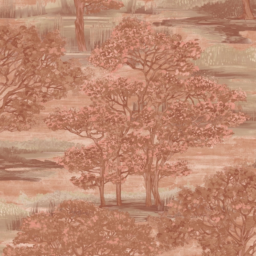 Tempaper Forest Toile Peel and Stick Wallpaper, Removable Self-Adhesive Wall Decor (Red, 20.5 in x 16.5 ft) 269ak