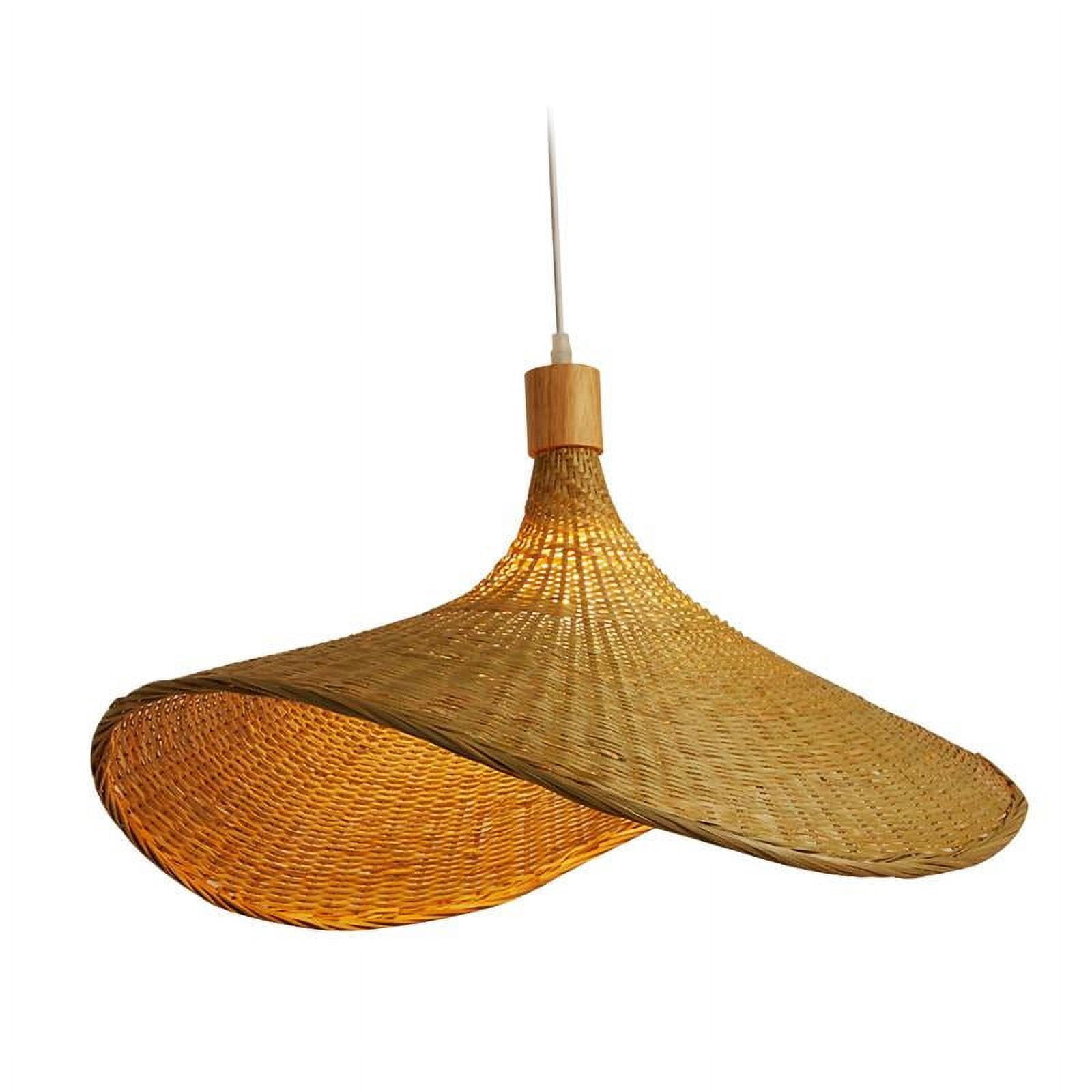 MagiDeal Bamboo Ceiling Hanging Lamp Hat Light Shade (Brown, 11.8 in) tcyn3