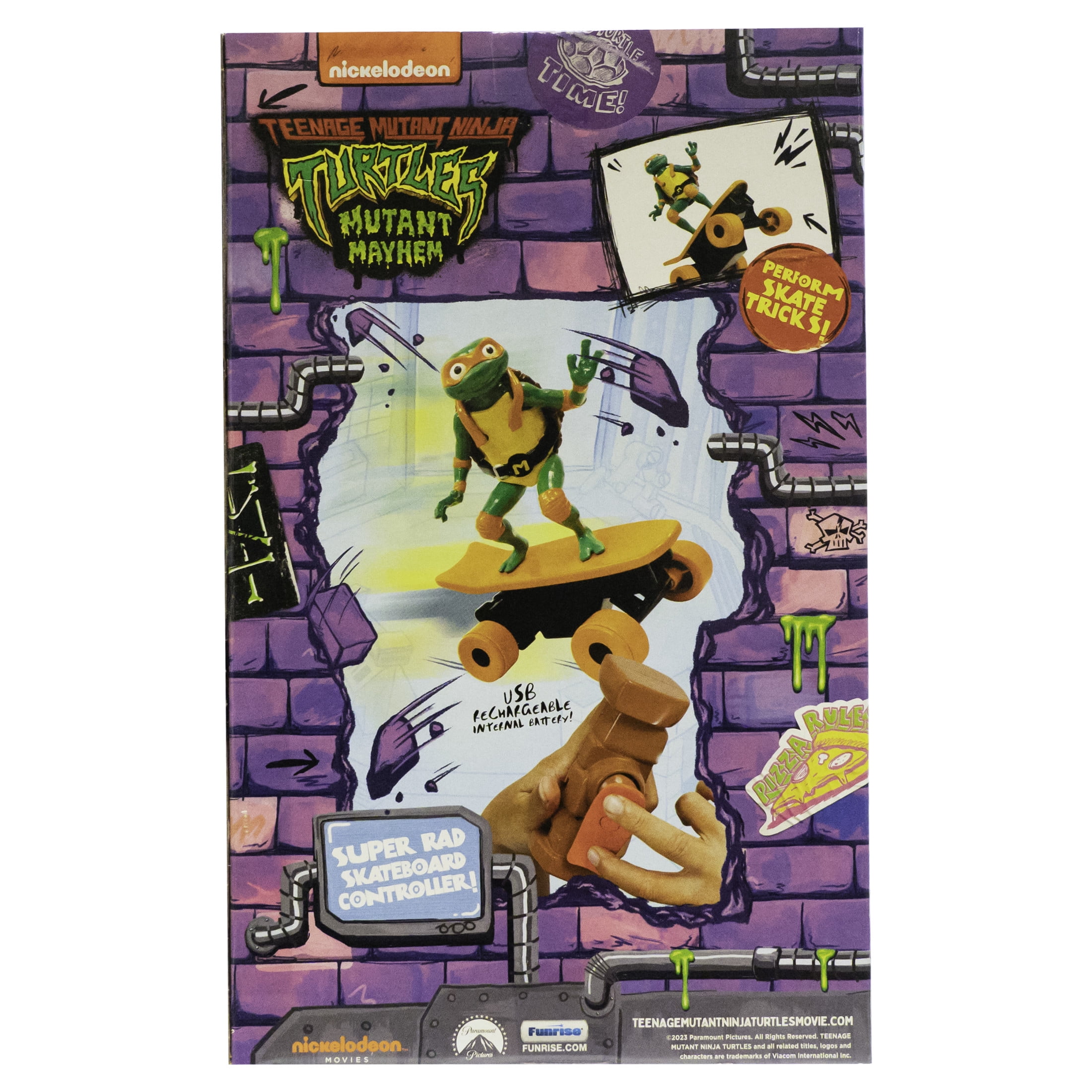 Teenage Mutant Ninja Turtles Michelangelo Half Pipe RC Skateboard Vehicle (Orange, 12 in) 4d8lw