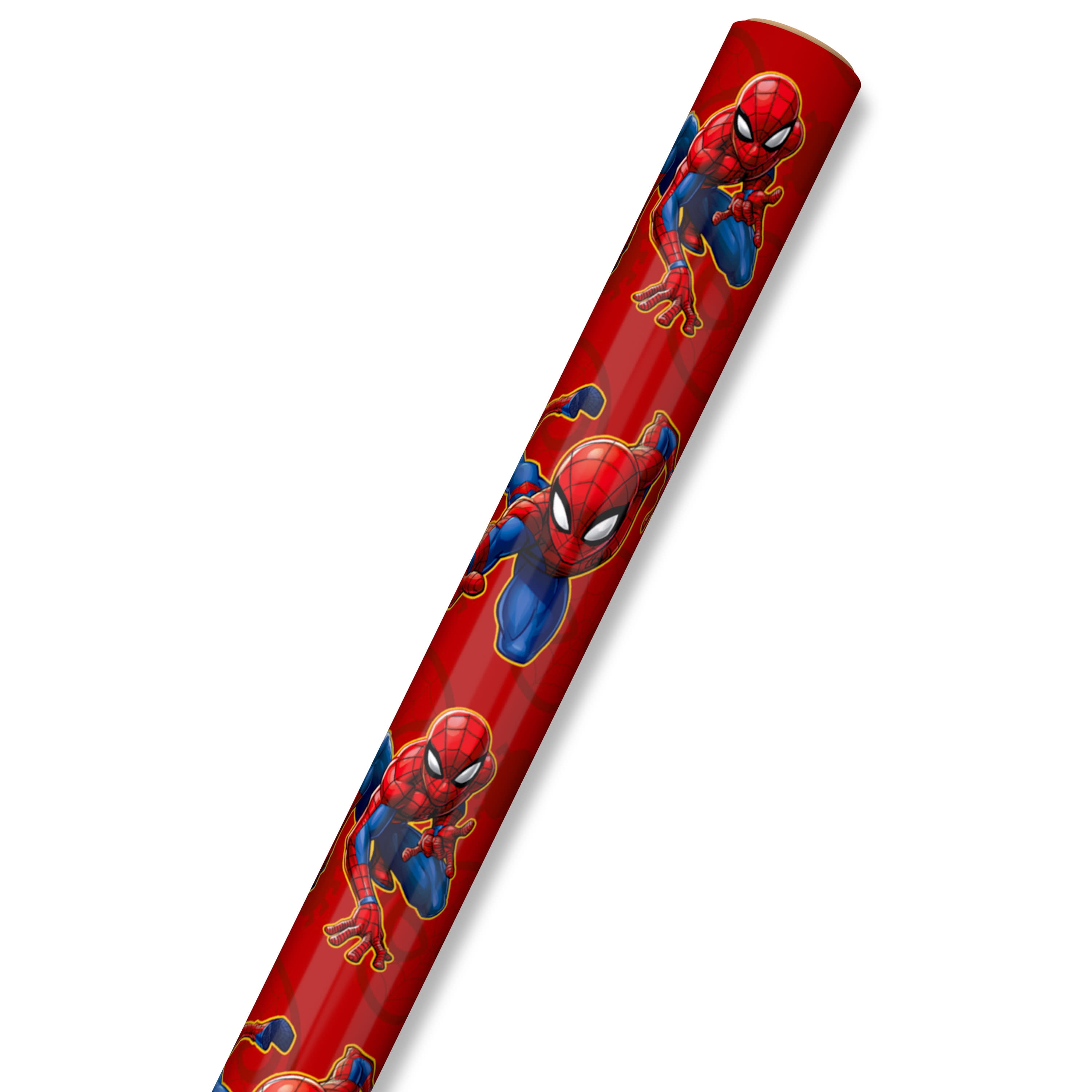 Hallmark Marvel Spider-Man Gift Wrapping Paper (Red, 22.5 sq. ft.) iyals