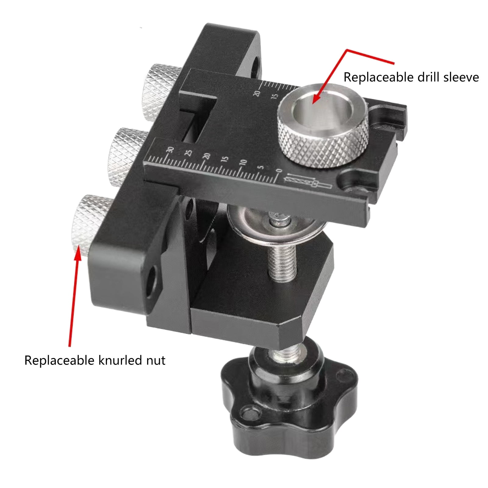 YAUXIM Adjustable 3-in-1 Woodworking Doweling Jig Kit (Pocket Hole Drilling Guide Locator for Furniture Assembly) 79xy0
