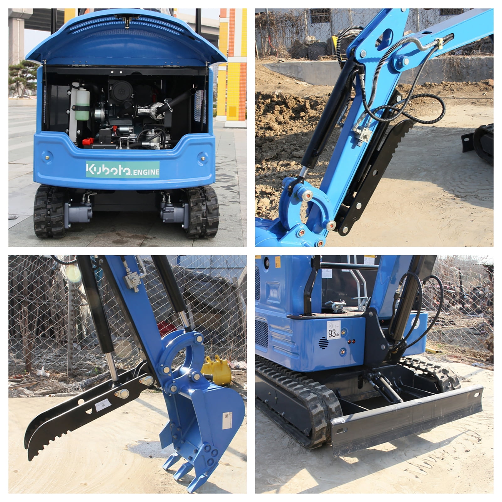 MachPro 1.8 Ton Mini Excavator with Kubota Diesel Engine, Hydraulic Pilot Controls, Compact Design for Landscaping (Blue, 2800 lb Dig Force) h7hou