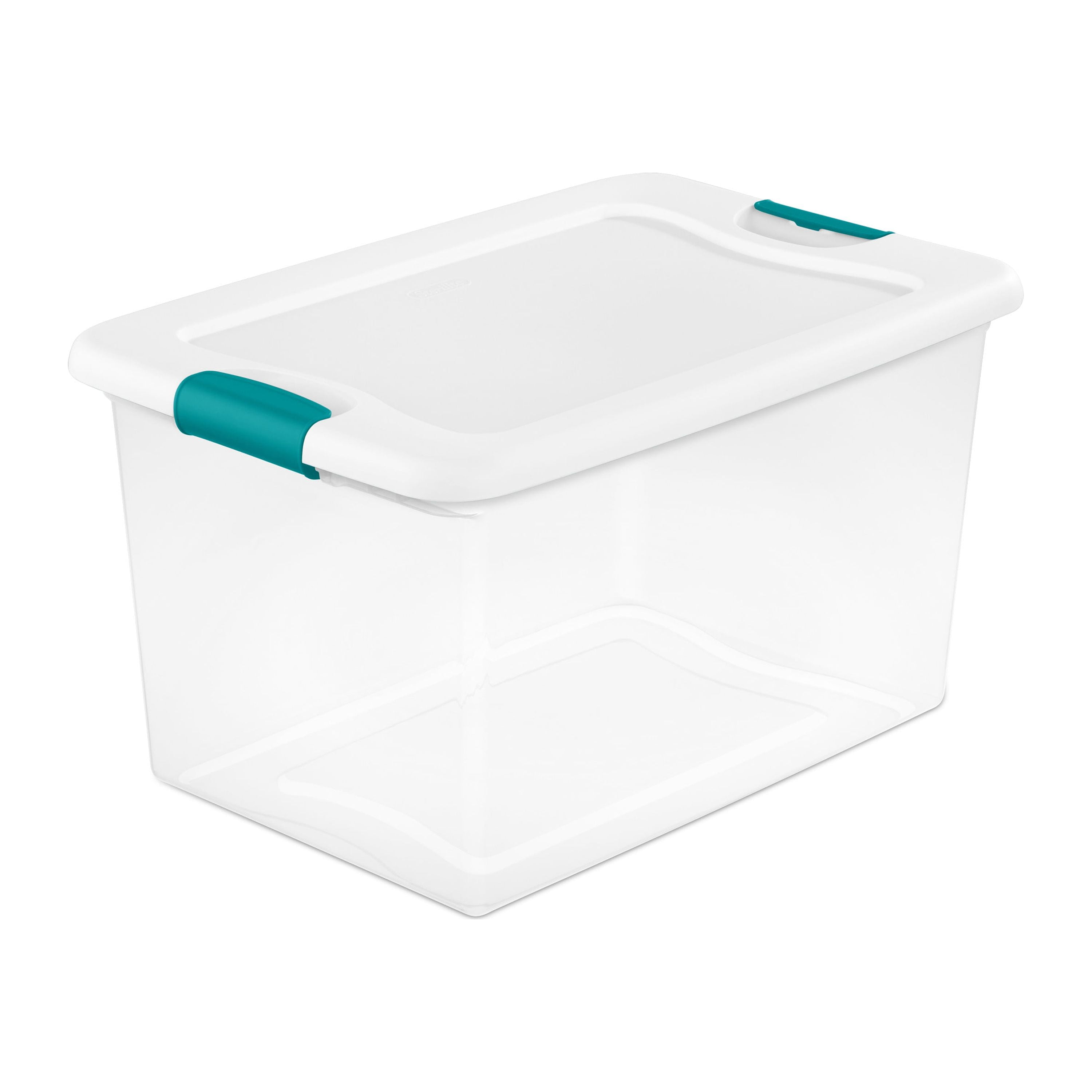 Sterilite Latching Storage Box with Hinged Lid (White, 64 qt) 6hzgg
