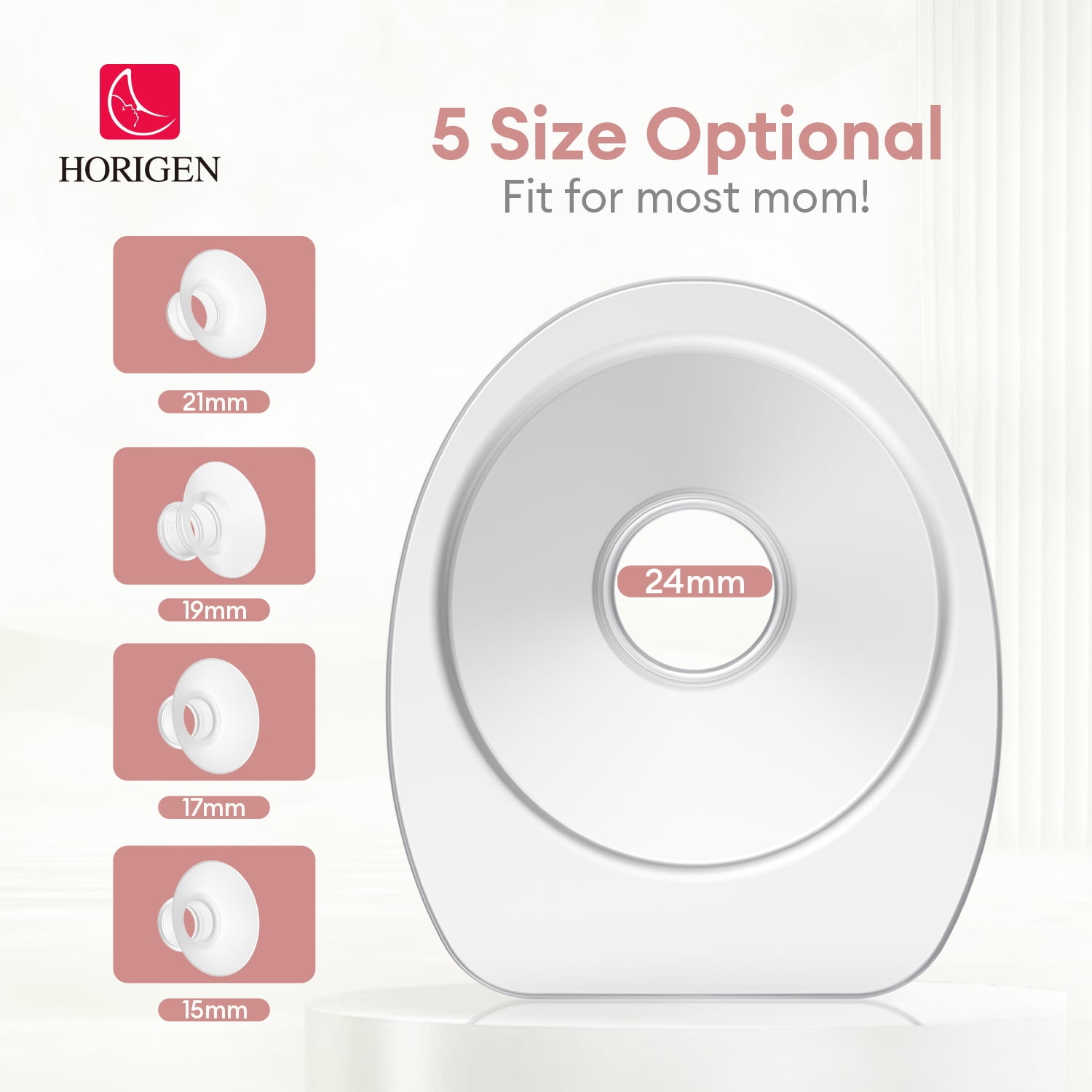 Horigen AOV6861 Double Electric Breast Pump, Wearable Hands-Free Design, Smart Memory & 3D Pumping Technology (White, 5 fl oz) mud9m