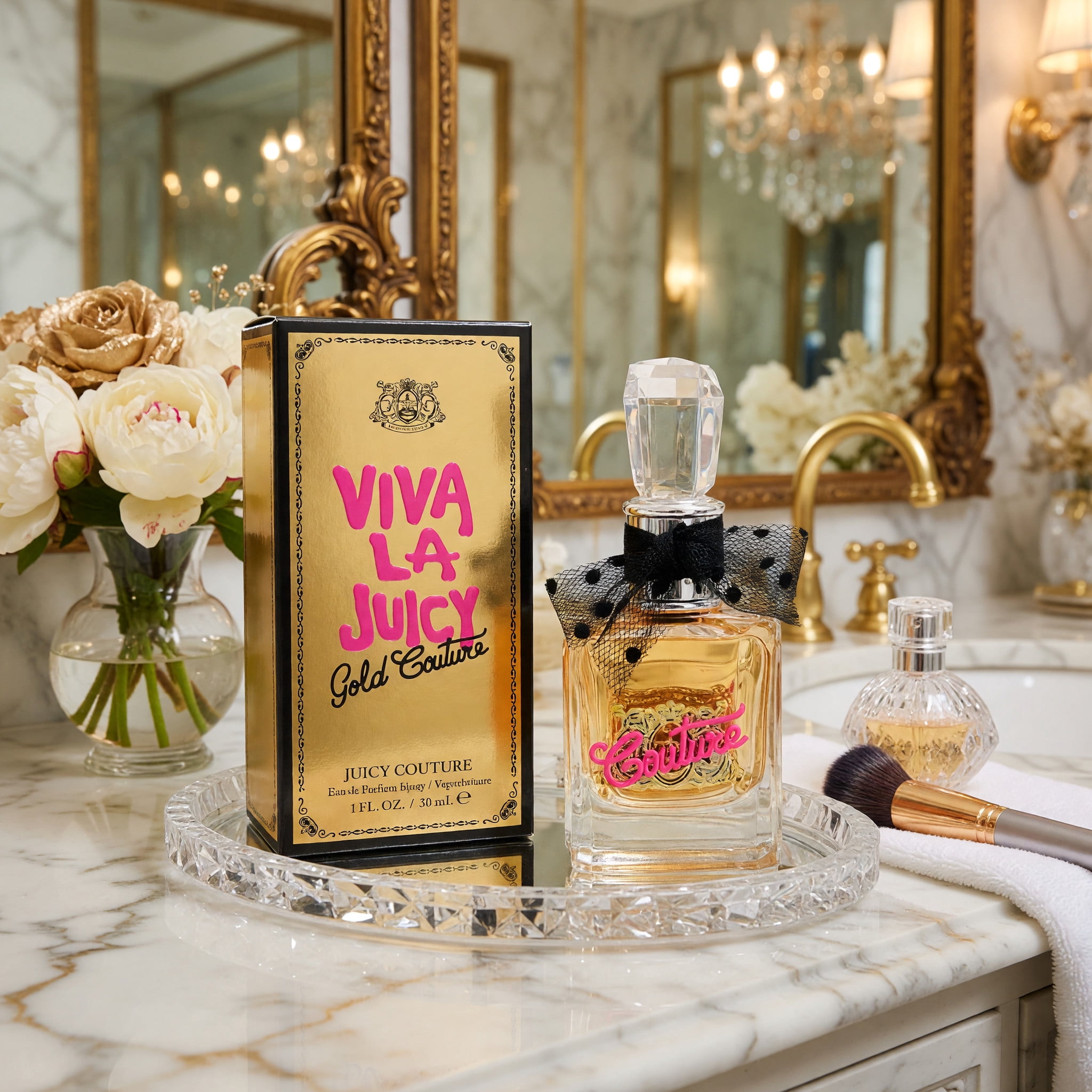 Juicy Couture Viva La Juicy Gold Couture Eau De Parfum Spray for Women (Gold, 3.4 oz) r266w