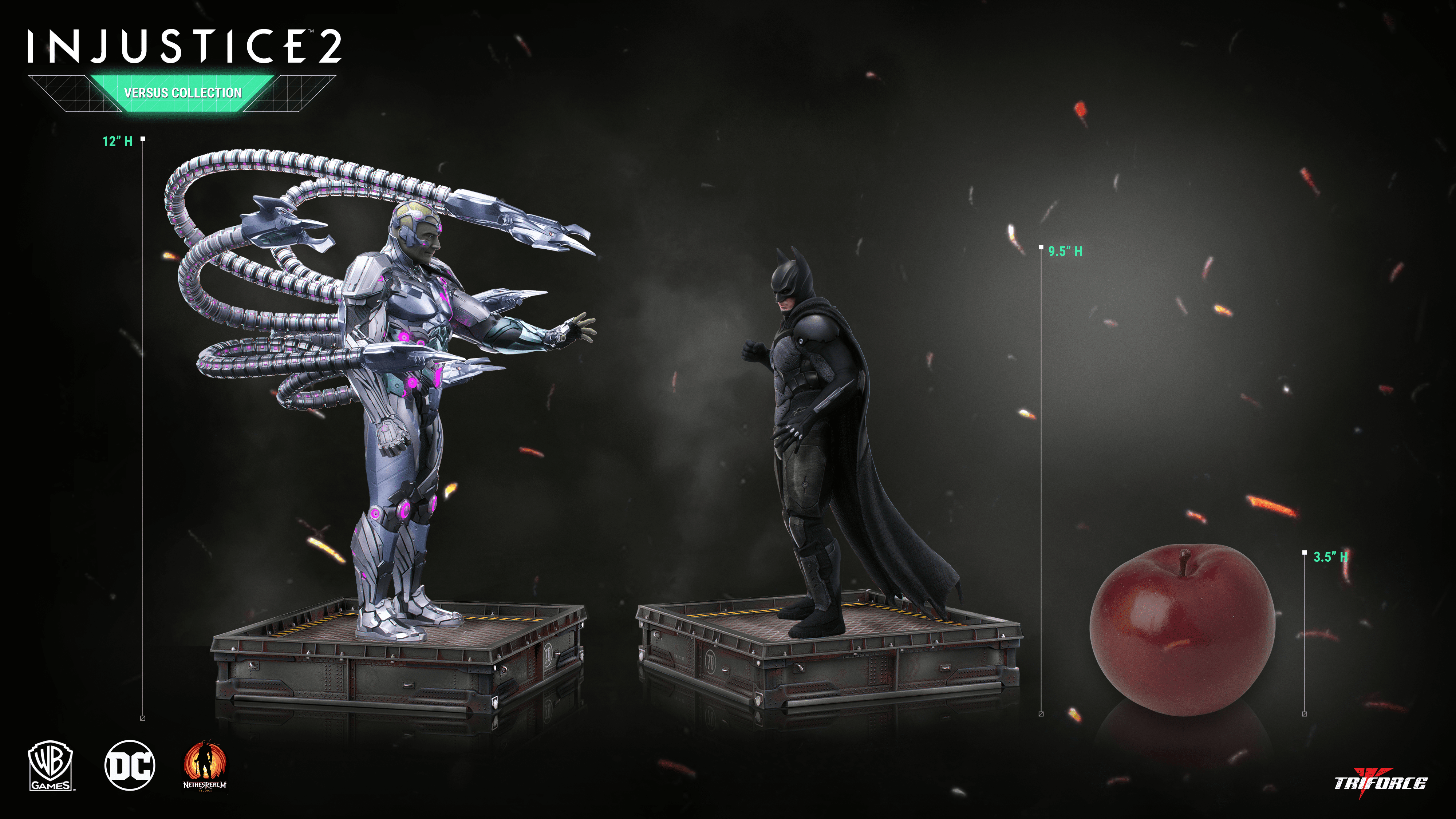 Triforce Injustice 2 The Versus Collection Batman and Brainiac Statue Set (9.02 in and 10.98 in) 4u881