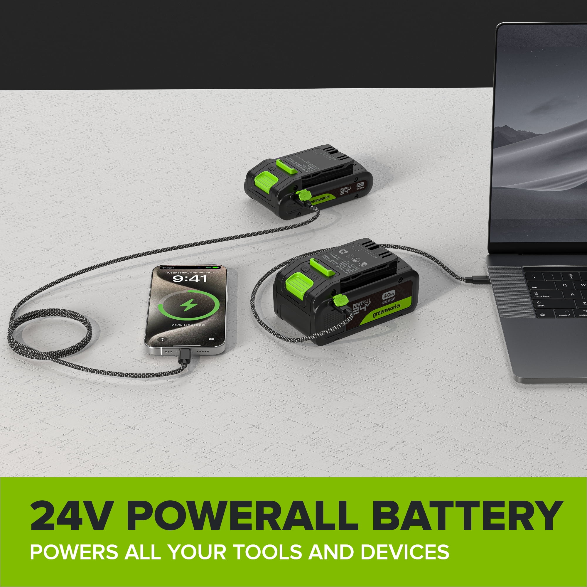 Greenworks 24V Brushless 1/2 in Cordless Drill Driver with 2 Ah Battery and Charger (Black, 2-Speed) doo1f
