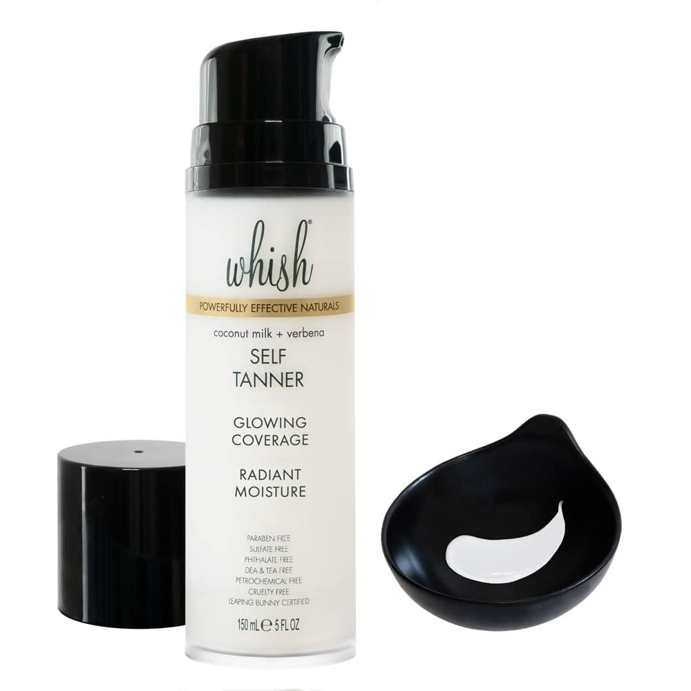 Whish Self Tanner Coconut Milk, Streak-Free Natural Firming Lotion (5 oz) lrd2l