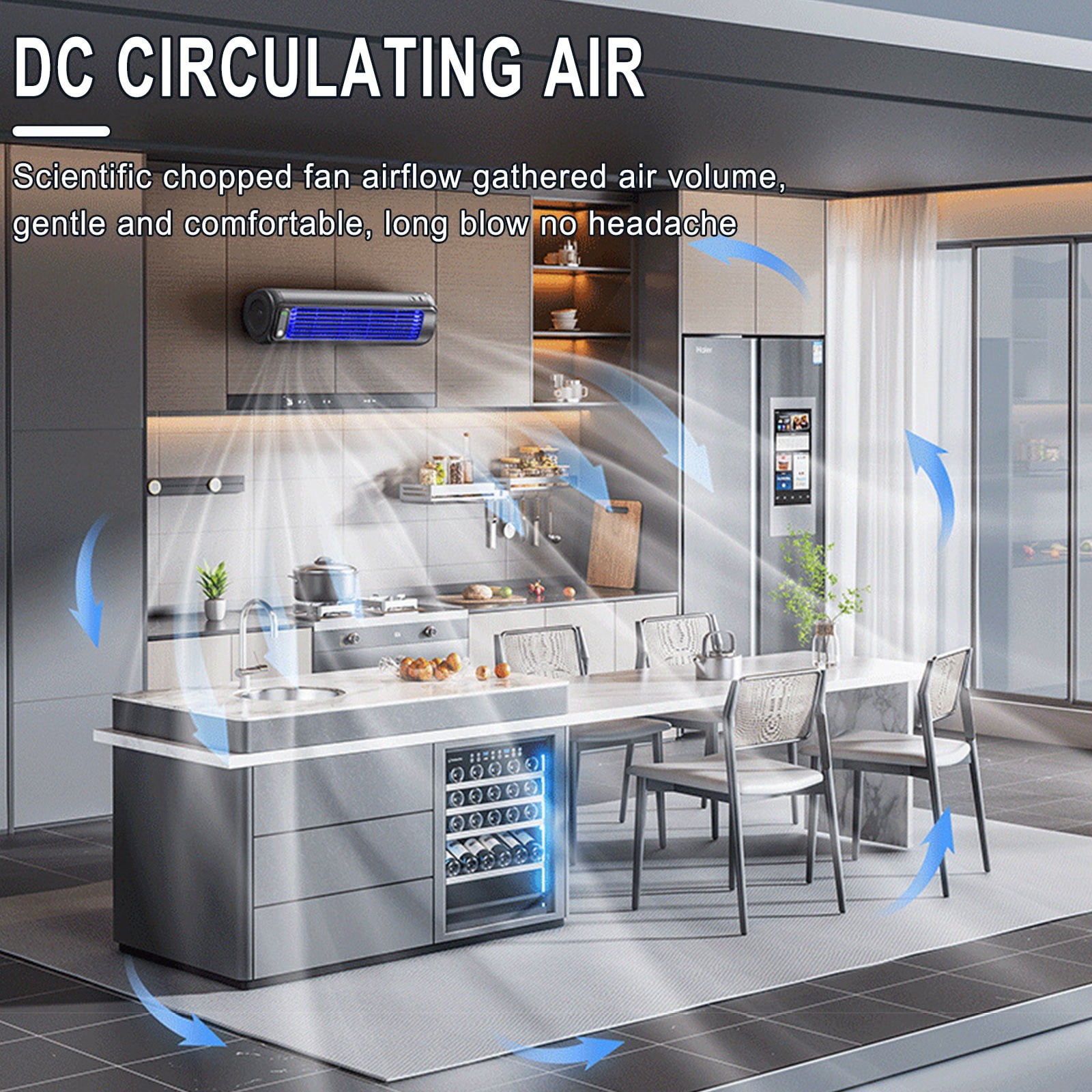 ZFYXGS Portable Oscillating Tower Fan Quiet Cooling Air Circulator for Home and Office (Blue, 24 in) rco92