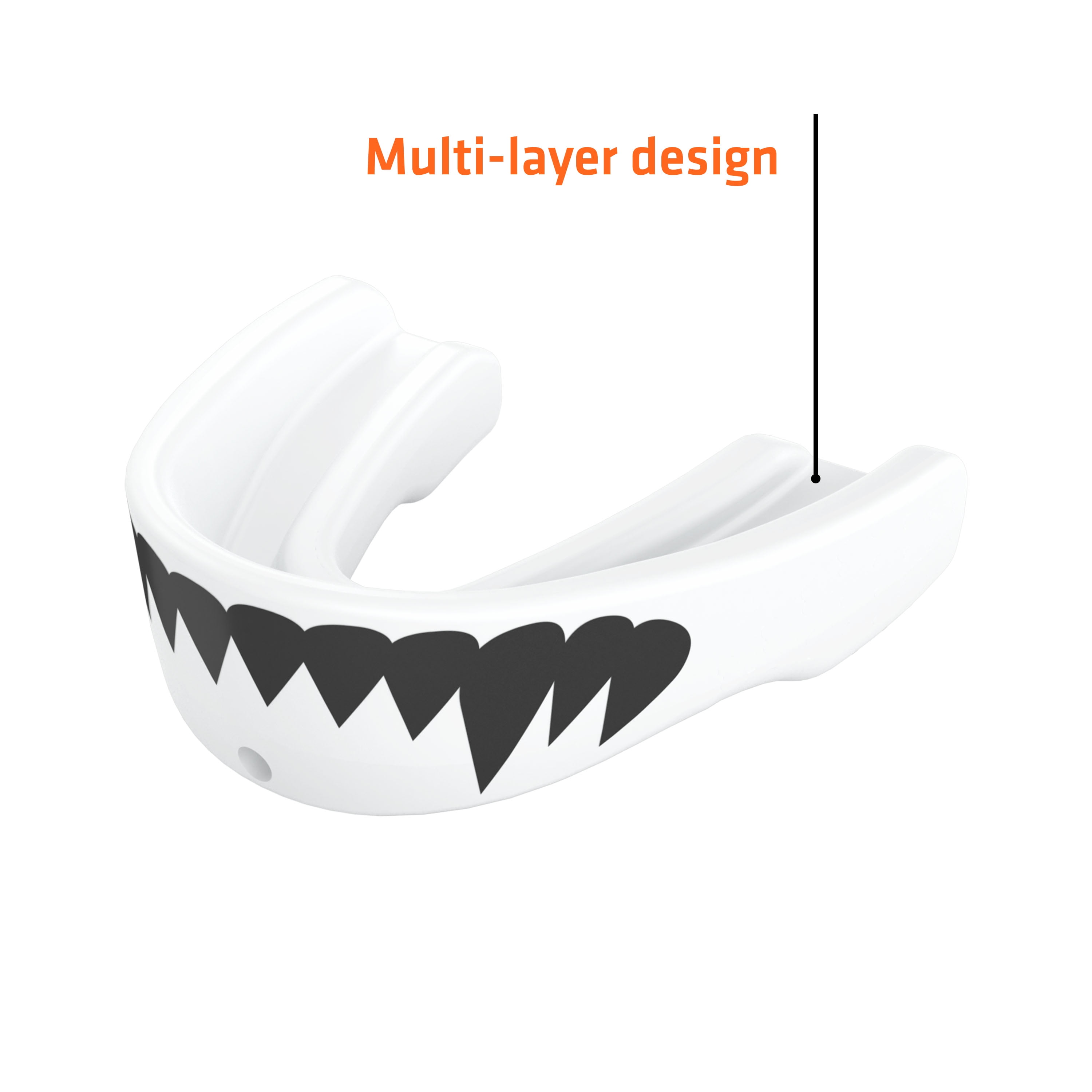 Shock Doctor Max Air Flow Lip Guard and Mouth Guard Set (White Fang, 2-Pack) tukdr