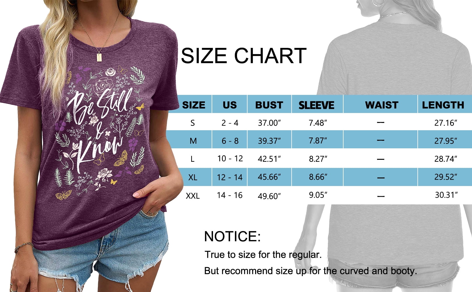 MOSHU Womens Graphic T-Shirt Round Neck Short Sleeve Loose Fit Casual Tee (Multi, L) bmou3