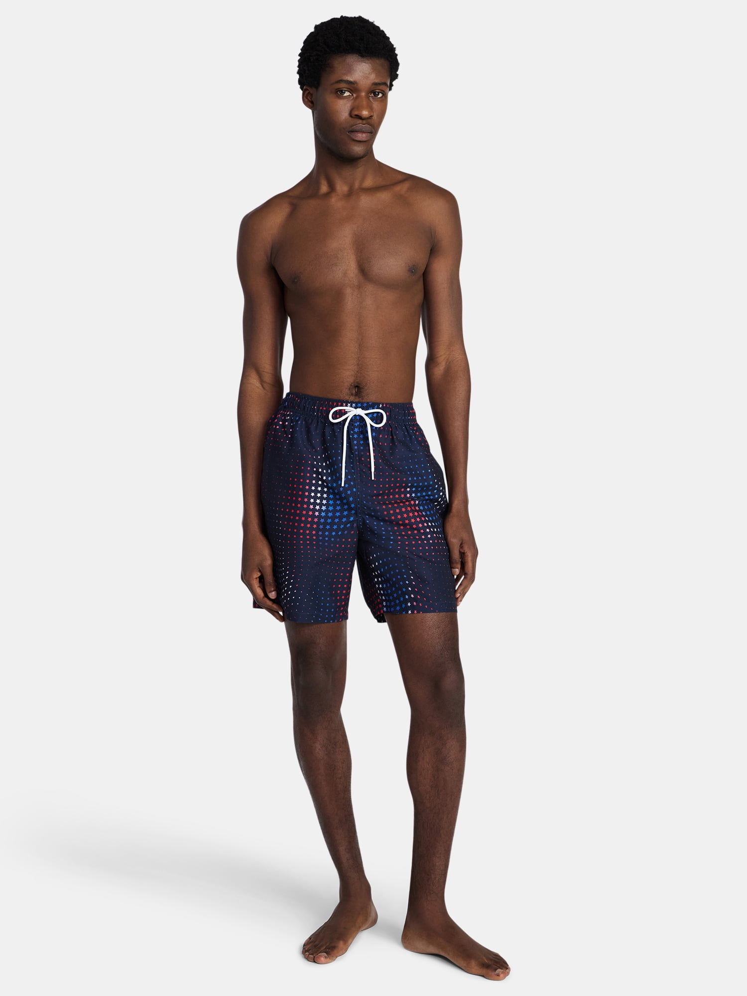 Way To Celebrate Men's Americana Swim Trunks Patriotic Board Shorts (Blue, S-3XL) 75qjo
