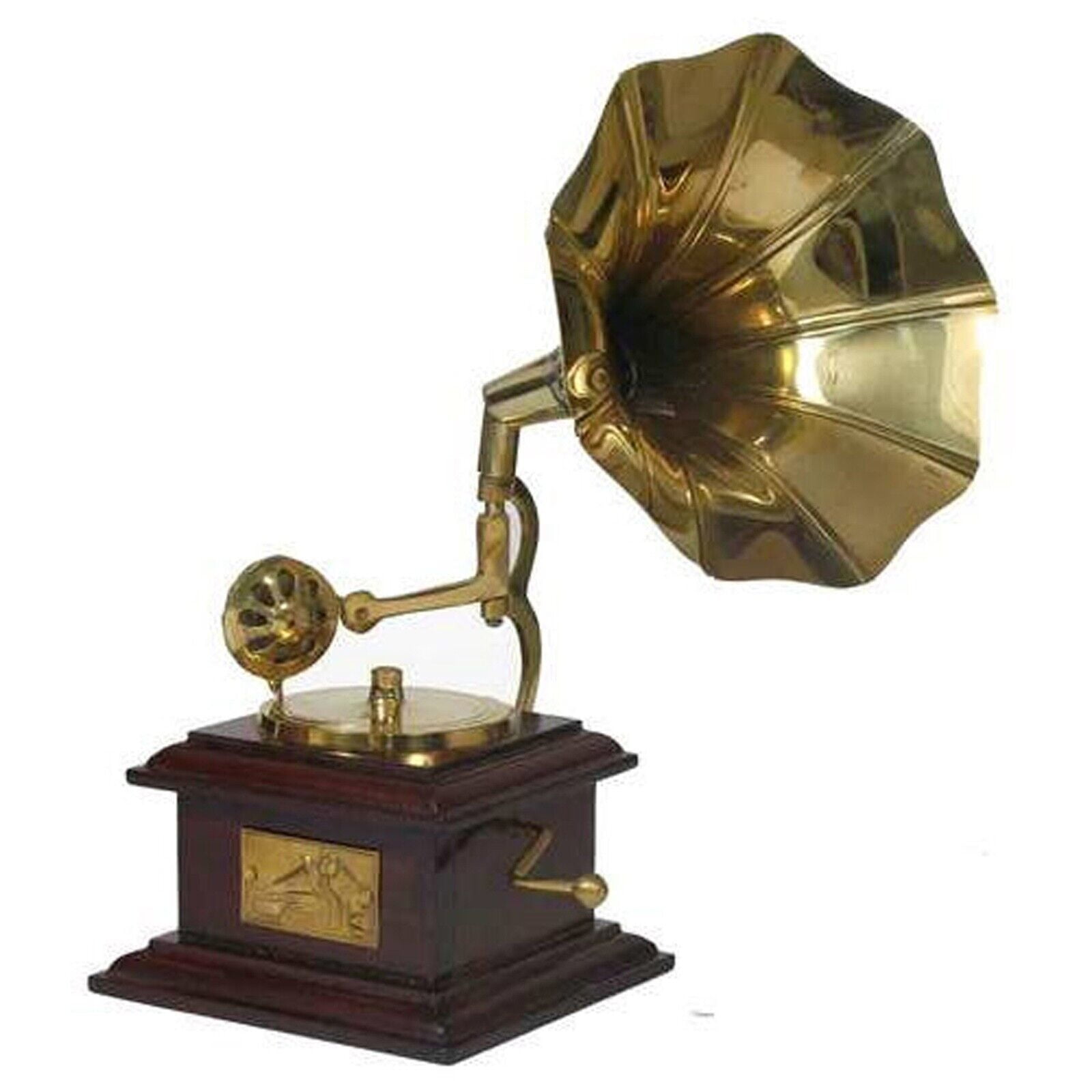 Freshnewlooks Vintage Gramophone Turntable Decorative Phonograph Horn (Brown, 4 x 4 x 9 in) 1rnhu