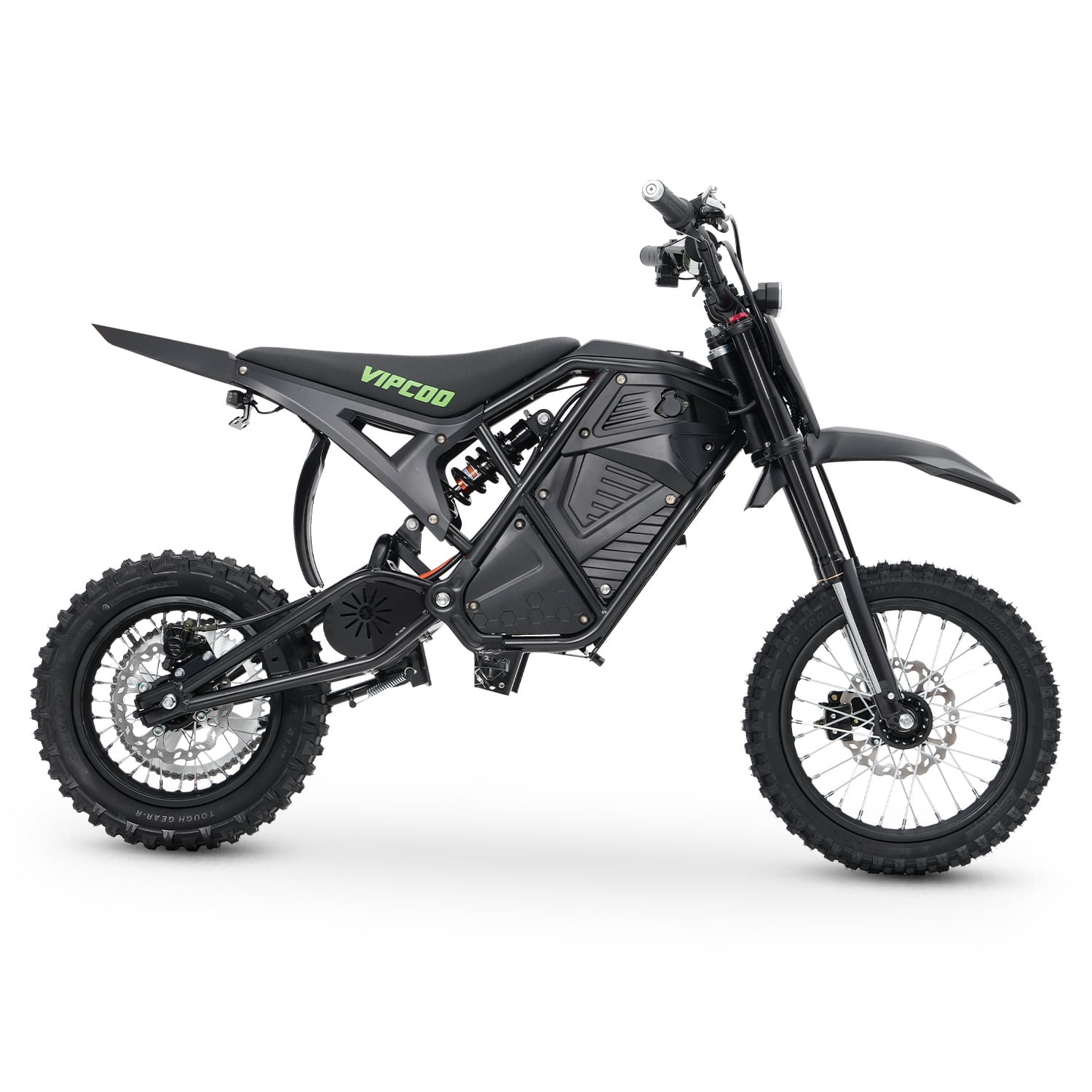 VIPCOO Electric Mountain Bike, High-Speed Off-Road E-Bike with Fat Tires, 330 lb Load Capacity (Black, 63 in) ob9hb