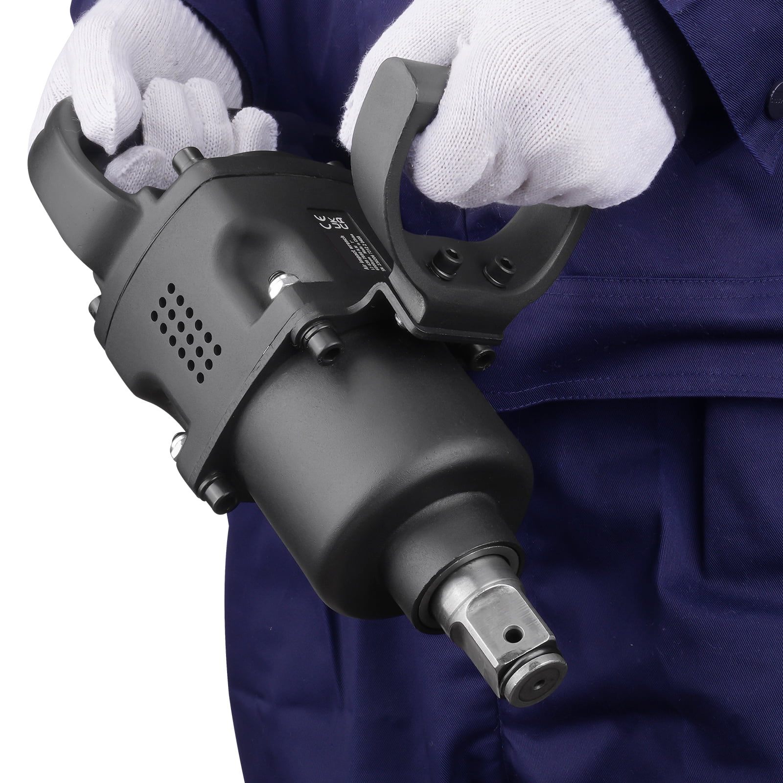 VEVOR 1 Inch Air Impact Wrench, Heavy-Duty Pneumatic Impact Gun with 2730 ft-lbs Torque (Black, 17 lb) 3c5yh