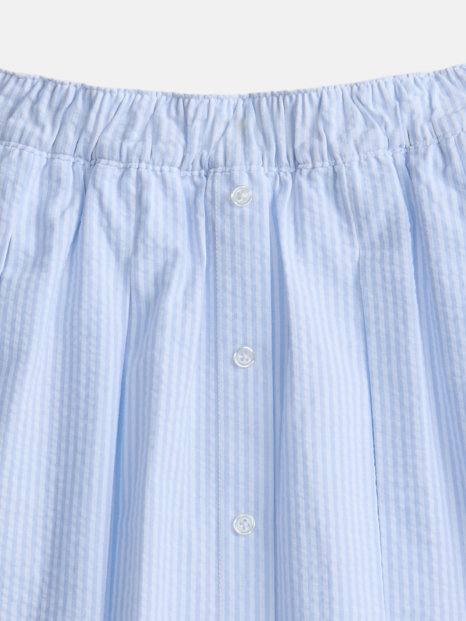 Weekend Academy Girls Striped Pleated Skirt with Built-in Shorts (Blue, Size 4-18) 2c0br