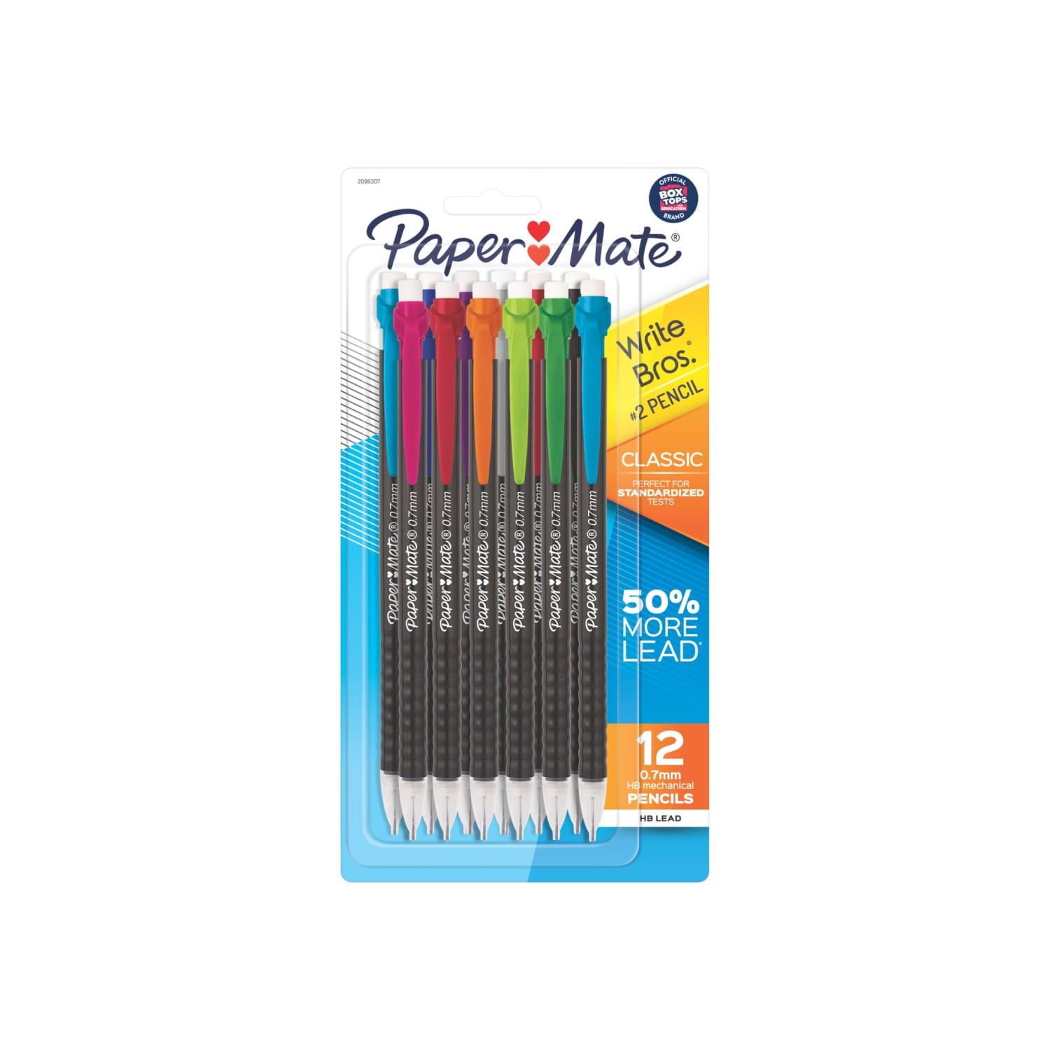 Paper Mate Write Bros. Mechanical Pencils, #2 Lead, Smudge-Resistant Eraser (0.7mm, 12 Count) xv254