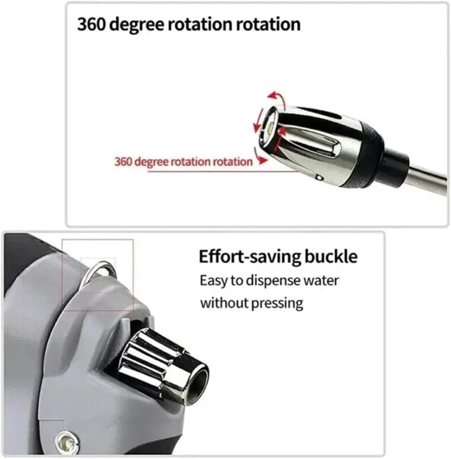 Yafybb High-Pressure Garden Hose Spray Gun with Foam Pot and 360° Rotating Nozzle (3 Spray Modes) xy6va