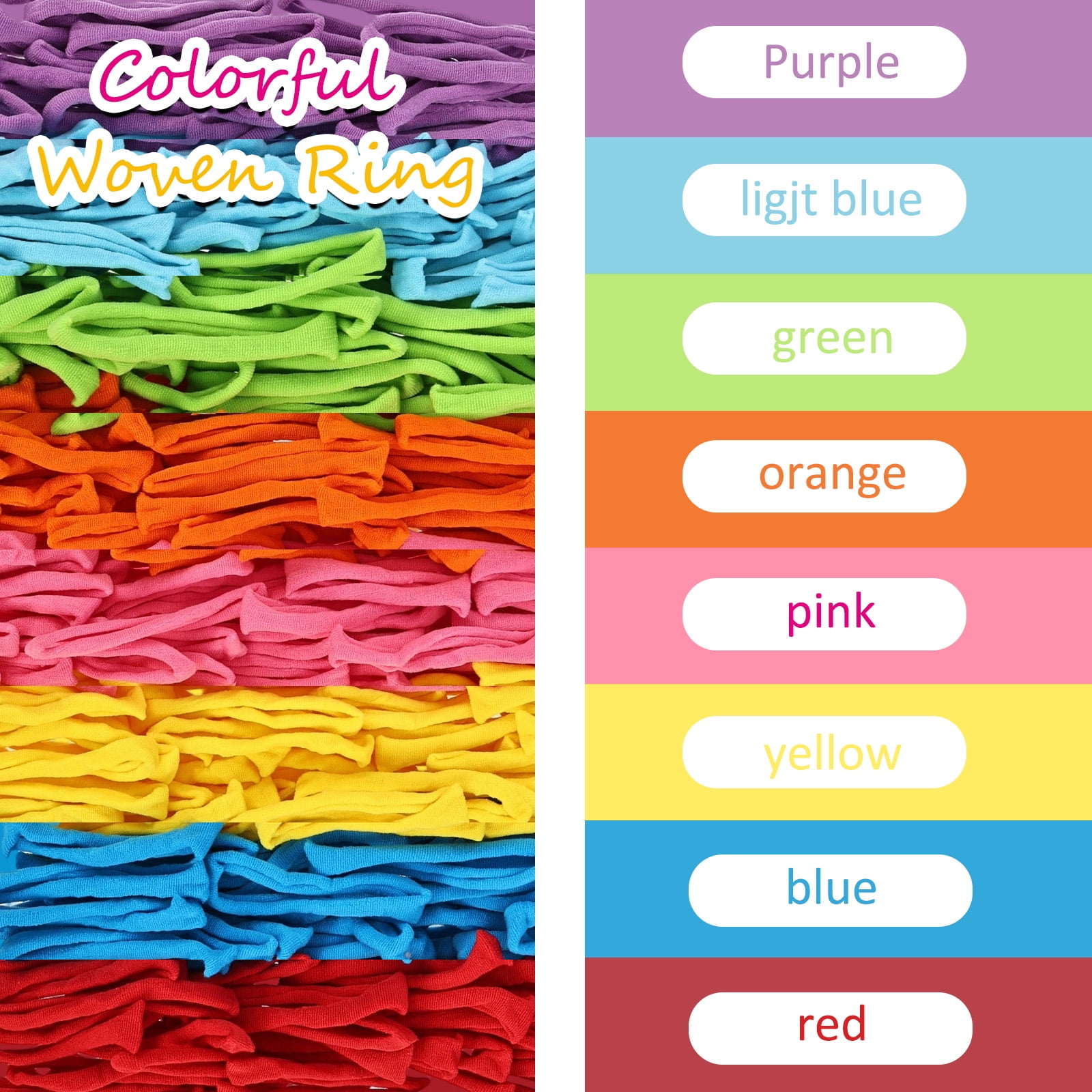 Keyohome Potholder Weaving Loom Refill Loops (800 Pieces, 8 Colors, 7 in) 34a0m