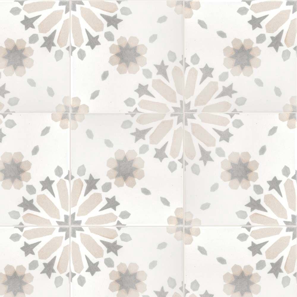 The Tile Life Dahlia Porcelain Floor and Wall Tile (Beige, 6 in x 6 in, 25 Pack) 0egbf