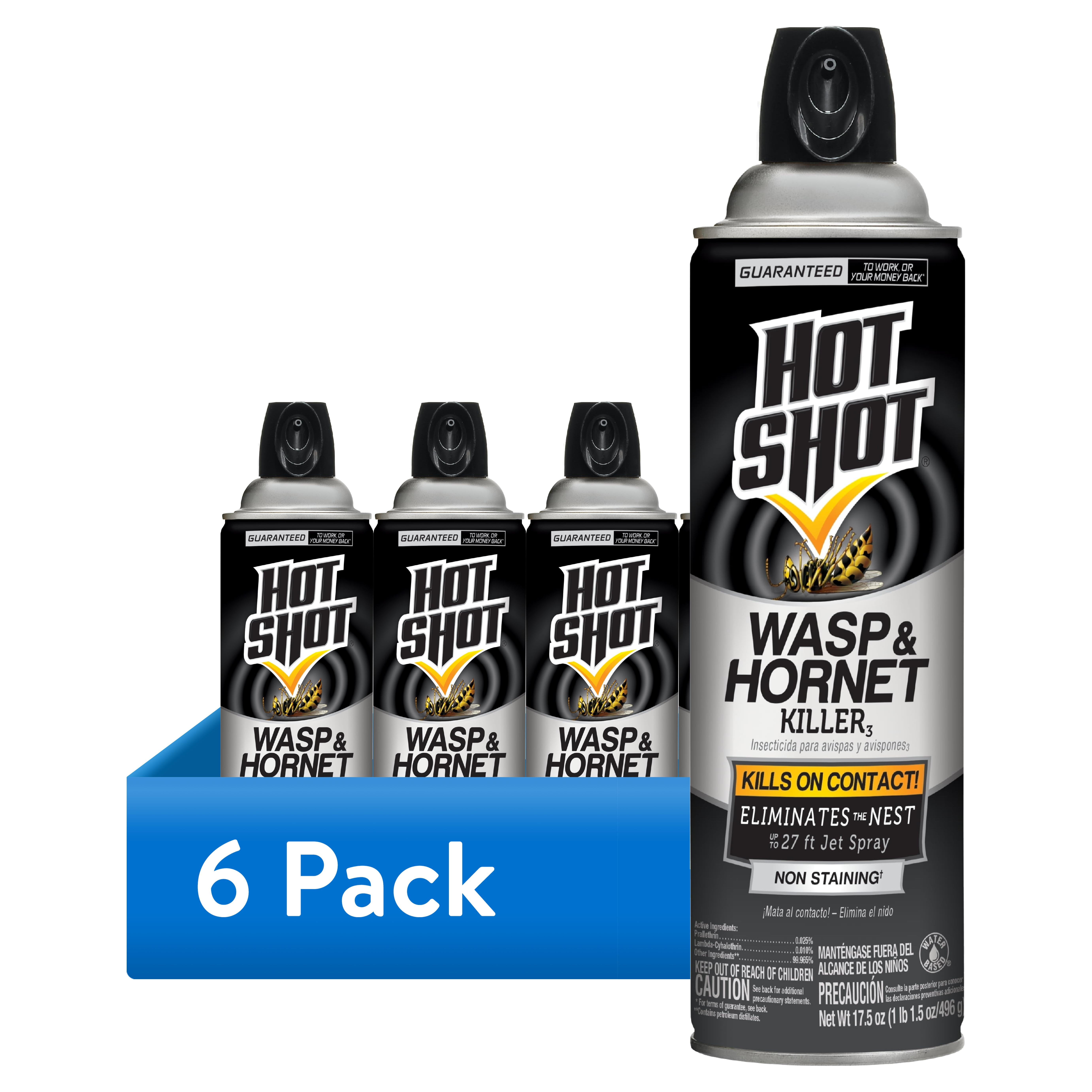 Hot Shot Wasp & Hornet Killer Outdoor Pest Control Spray (6 Pack, 17.5 oz) 62bi9