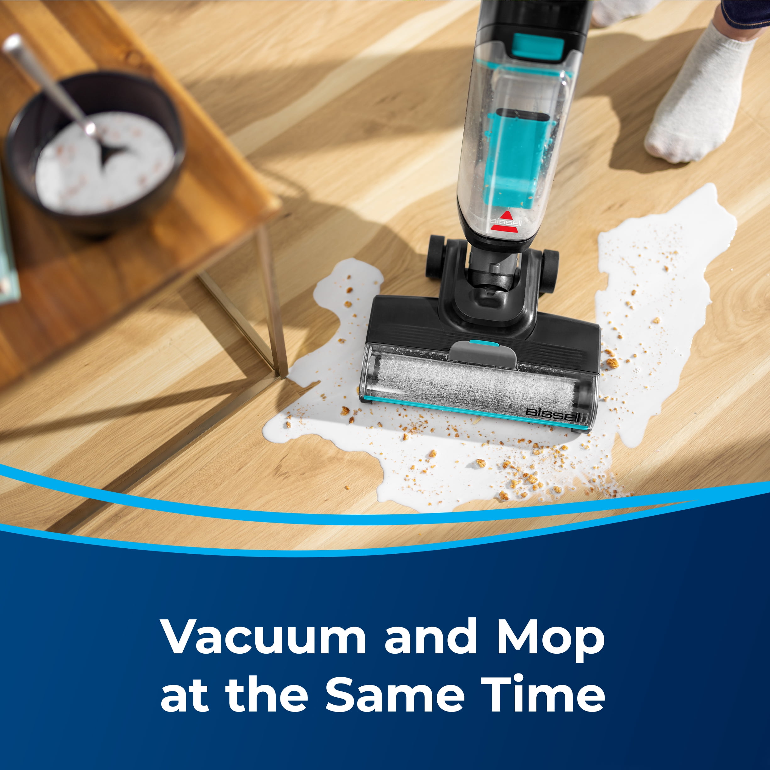 BISSELL CrossWave Hard Floor Expert Wet Dry Vacuum and Mop for Sealed Wood, Tile, and Laminate (Titanium, 1 Unit) xz9yq