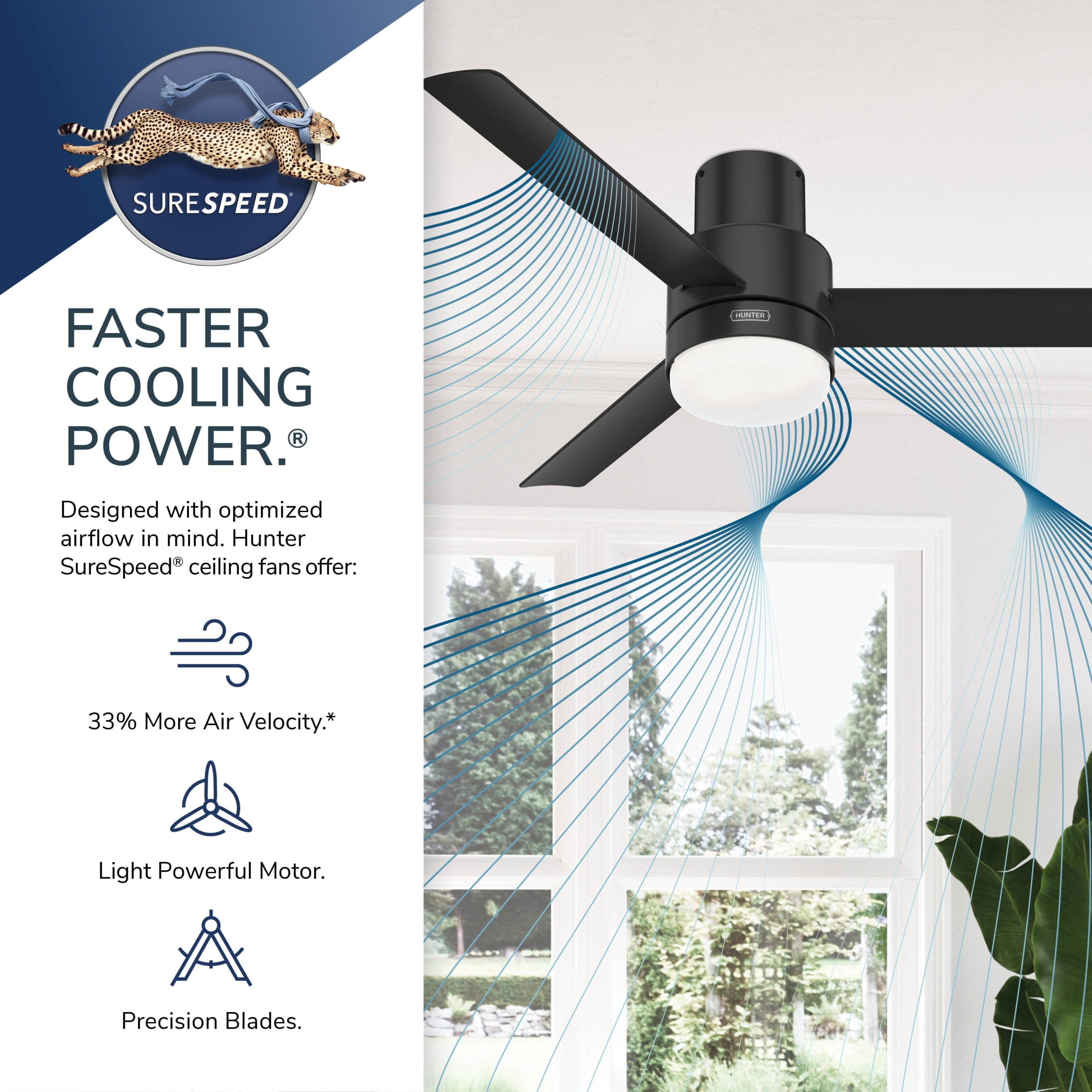 Hunter Mosley Indoor/Outdoor Ceiling Fan with Wall Control (Premier Bronze, 60 in) 3yakt