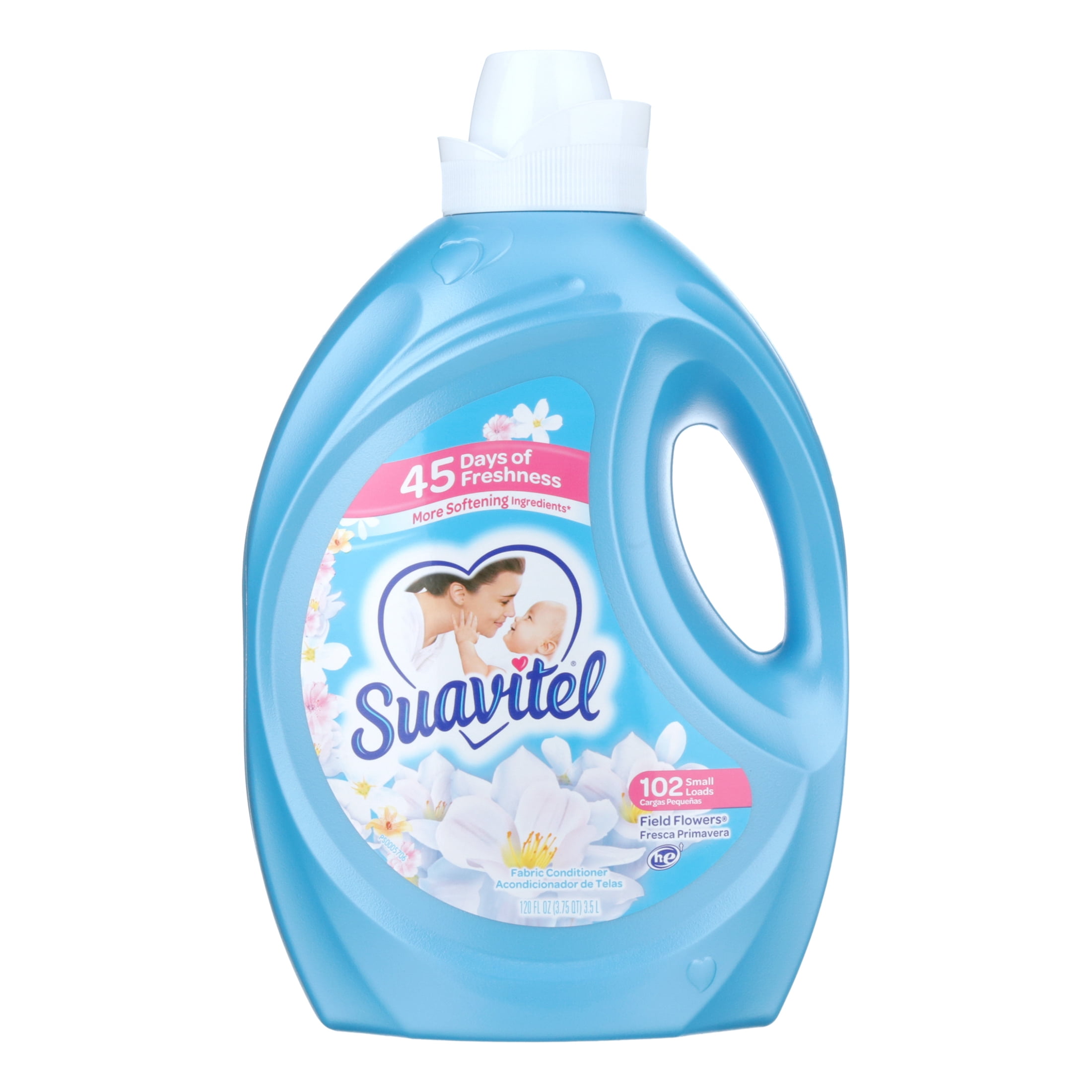 Suavitel Liquid Fabric Softener, Field Flowers, Long-Lasting Freshness (120 oz) 5witx