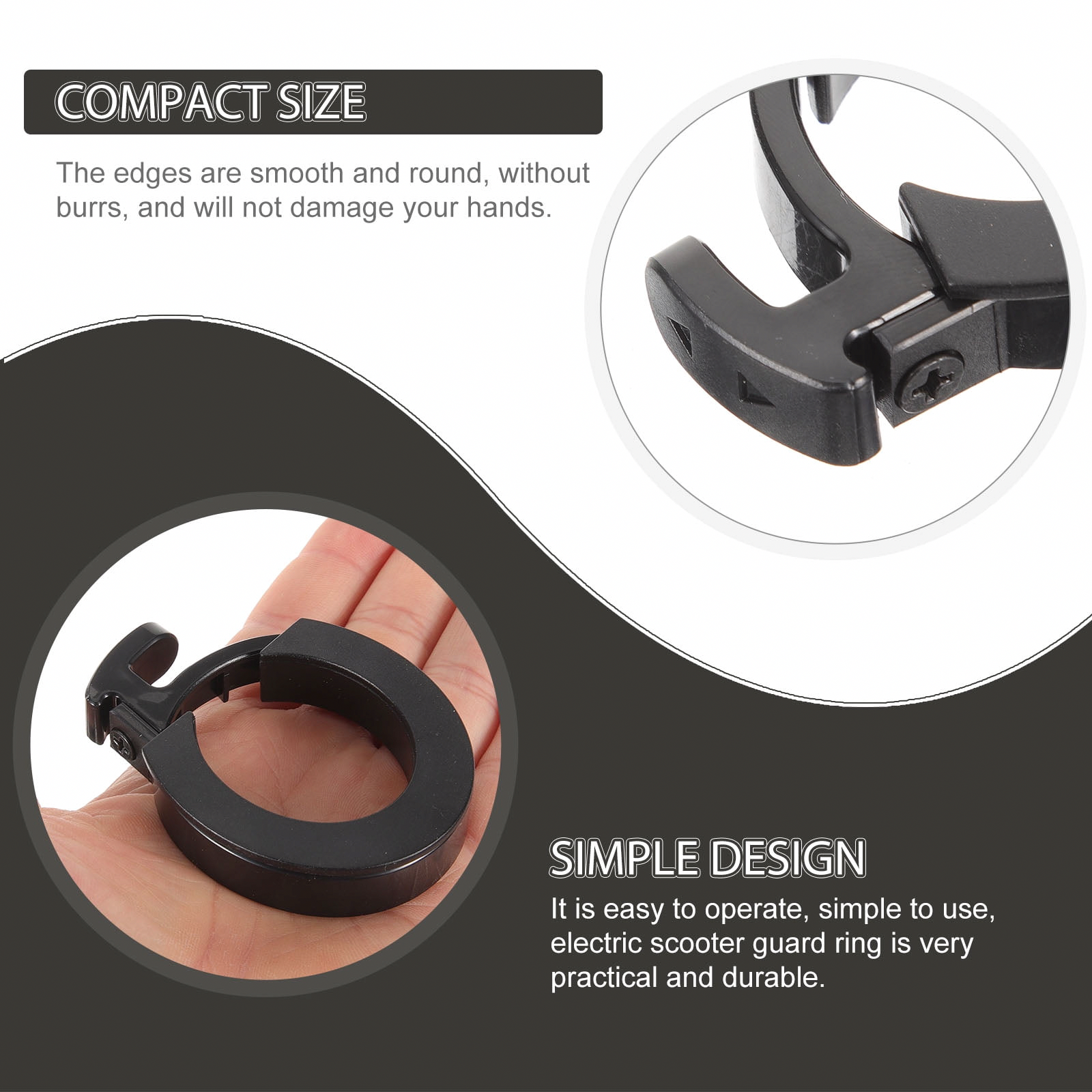 HONMEET Electric Scooter Folding Ring Buckle Replacement Part (Black, 1 Set) qxxwn