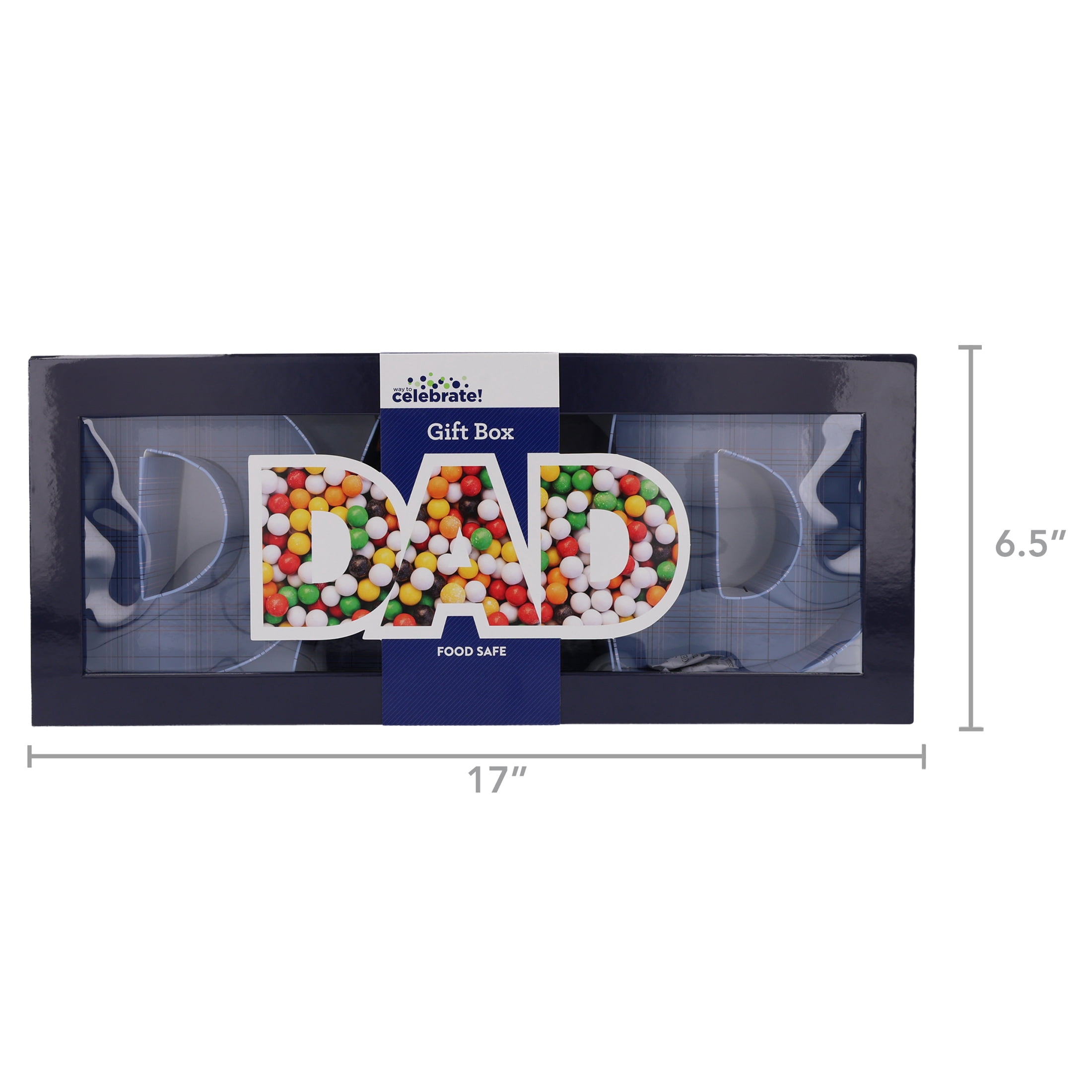 Way To Celebrate Father's Day Gift Box Set, Decorative Dad Letter Containers (Blue, 17 in) lb33l